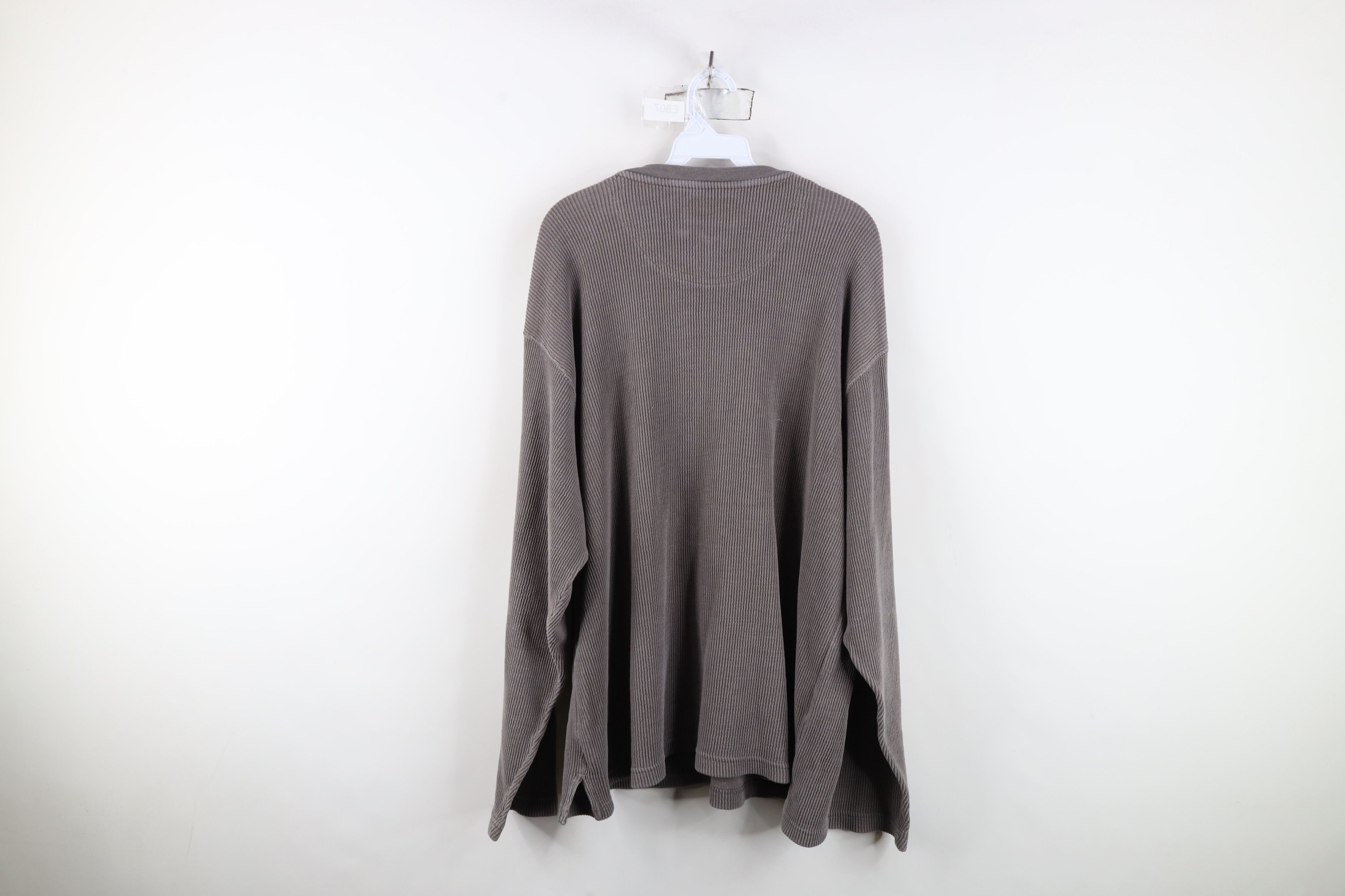 Vintage Vintage 90s Streetwear Blank Ribbed Knit Long Sleeve T-Shirt Size US XXL / EU 58 / 5 - 8 Thumbnail