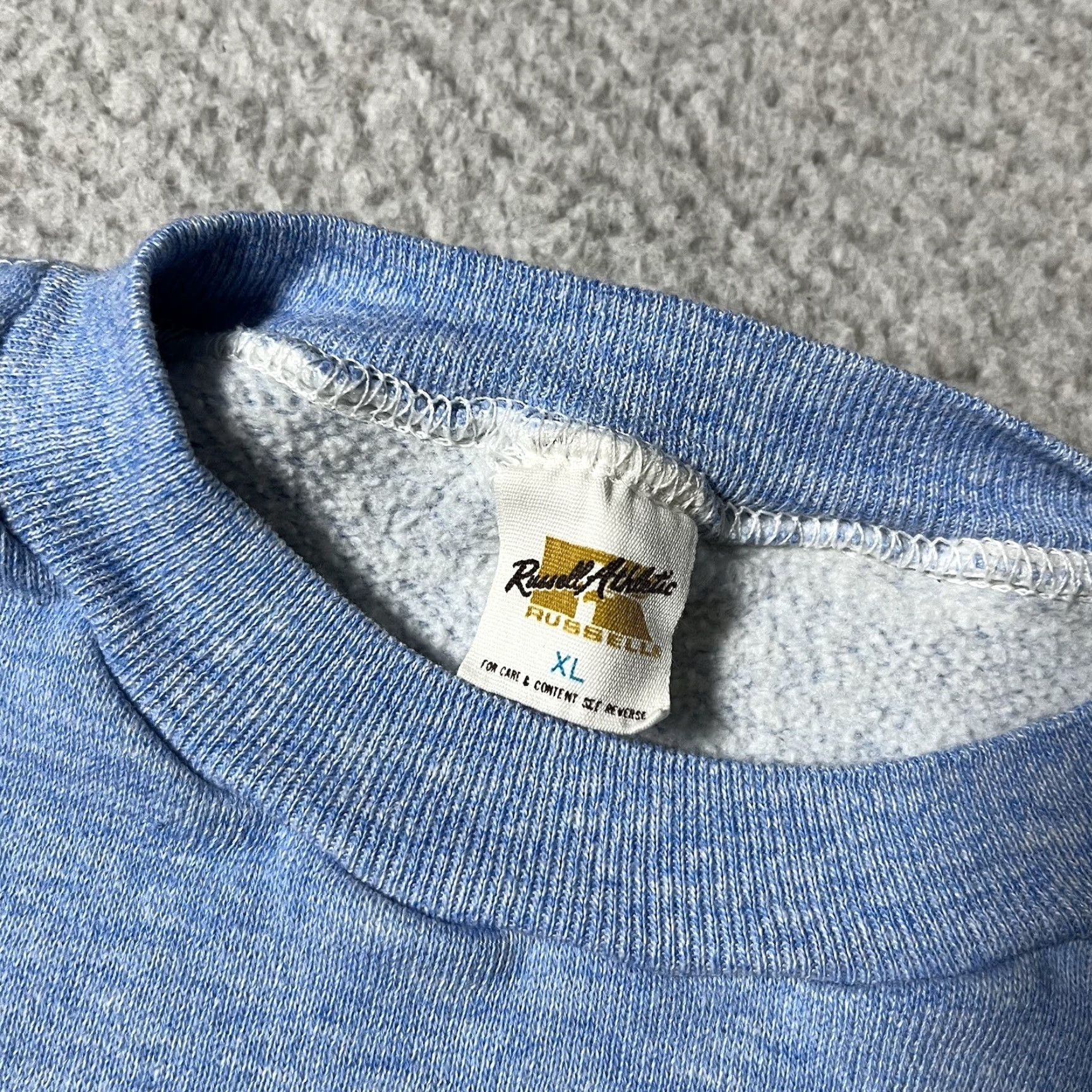 Russell Athletic VINTAGE Russell Athletic Sweatshirt Mens XL Blue Crewneck Pullover USA 70s 80s Retro Sports Shirt Size US XL / EU 56 / 4 - 5 Thumbnail