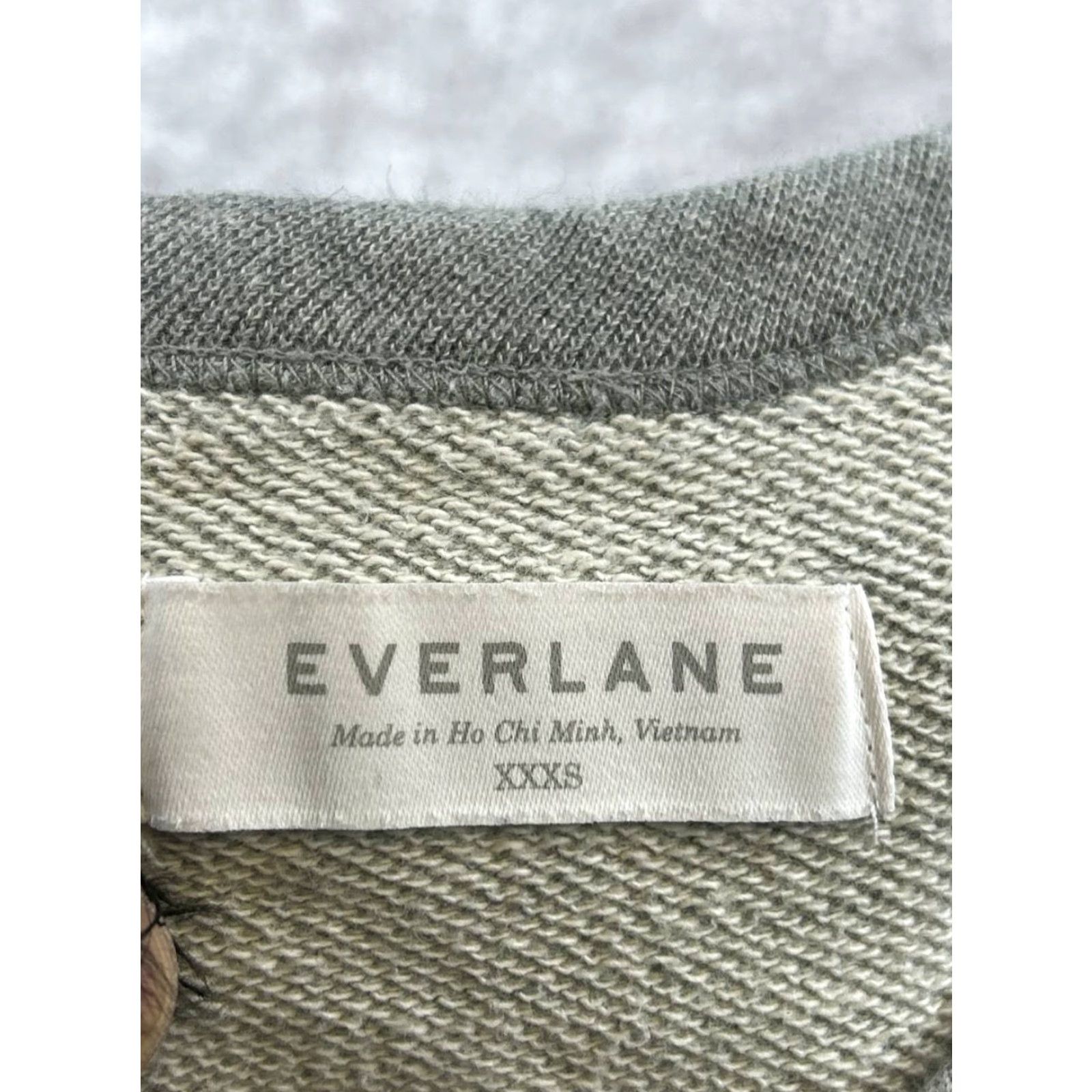 Everlane Everlane Sweatshirt Womens XS Gray Cotton Fleece Pullover Crew Neck Regular Fit Long Sleeve Activewear Winter Fall Spring Womens Size XS / US 0-2 / IT 36-38 - 3 Thumbnail