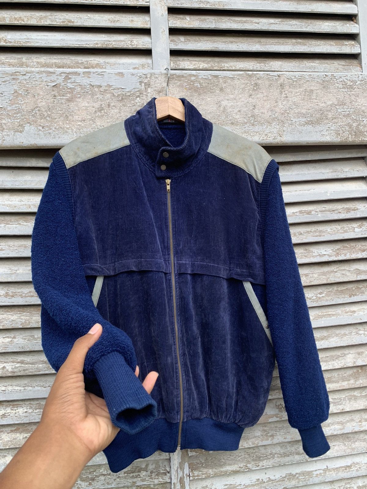 Vintage THRASHED Tokyo Zip Up Suede Bomber Jacket Size US M / EU 48-50 / 2 - 9 Thumbnail