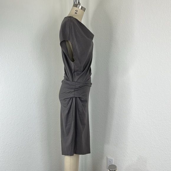 Helmut Lang Helmut Lang Sonar Wool Twig Draped Gathered Asymmetrical Dre Size M / US 6-8 / IT 42-44 - 6 Thumbnail