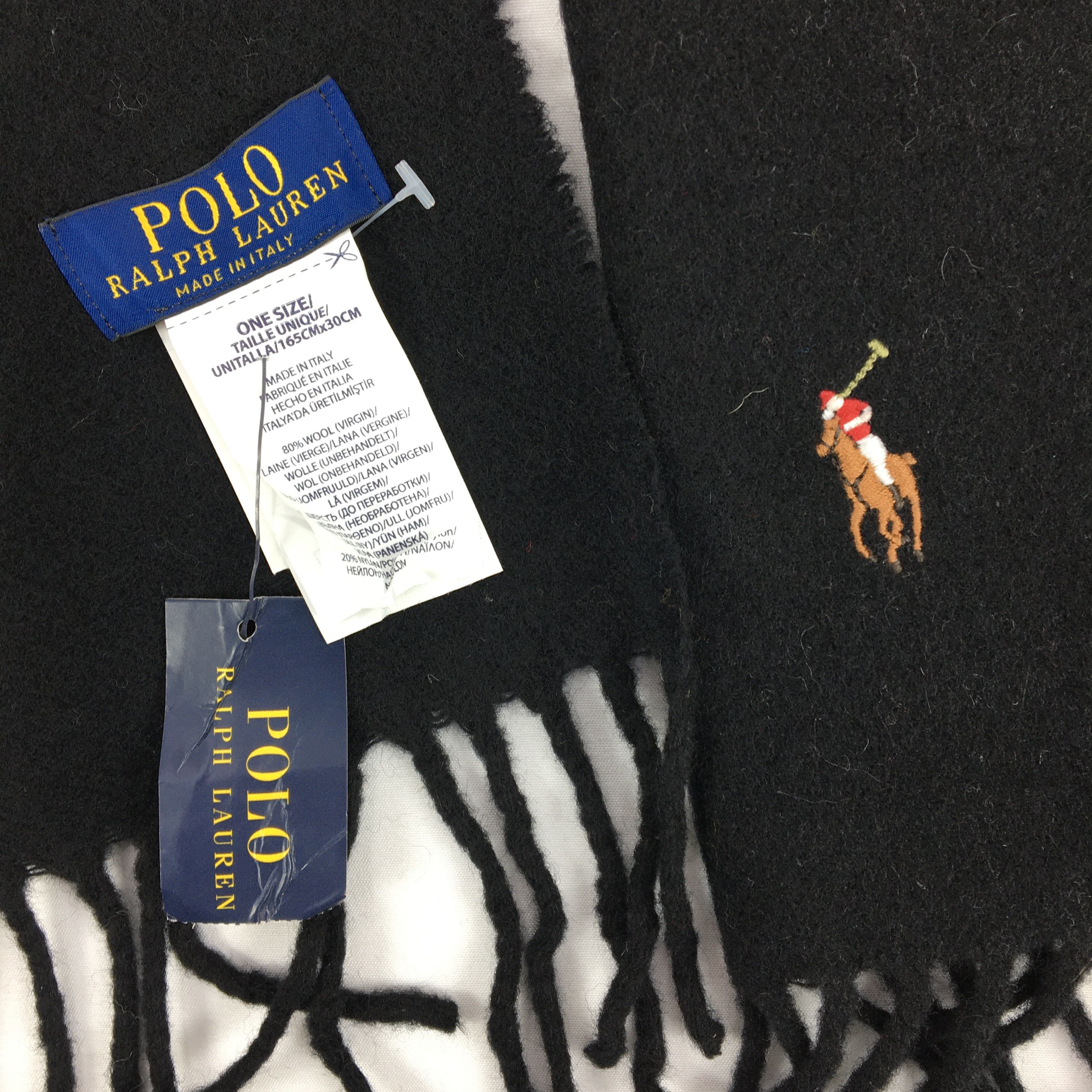 Polo Ralph Lauren NWT Vintage Polo Ralph Lauren Scarf Muffler Wool Scarves . Size ONE SIZE - 4 Thumbnail