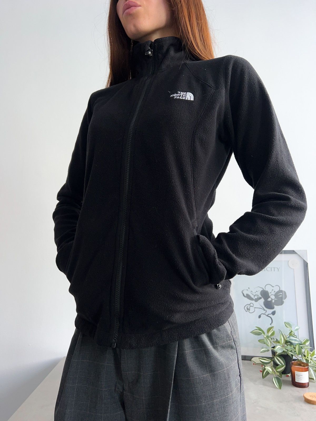 The North Face × Vintage The north face zip black hoodie jacket fleece sweatshirt Size S / US 4 / IT 40 - 1 Thumbnail