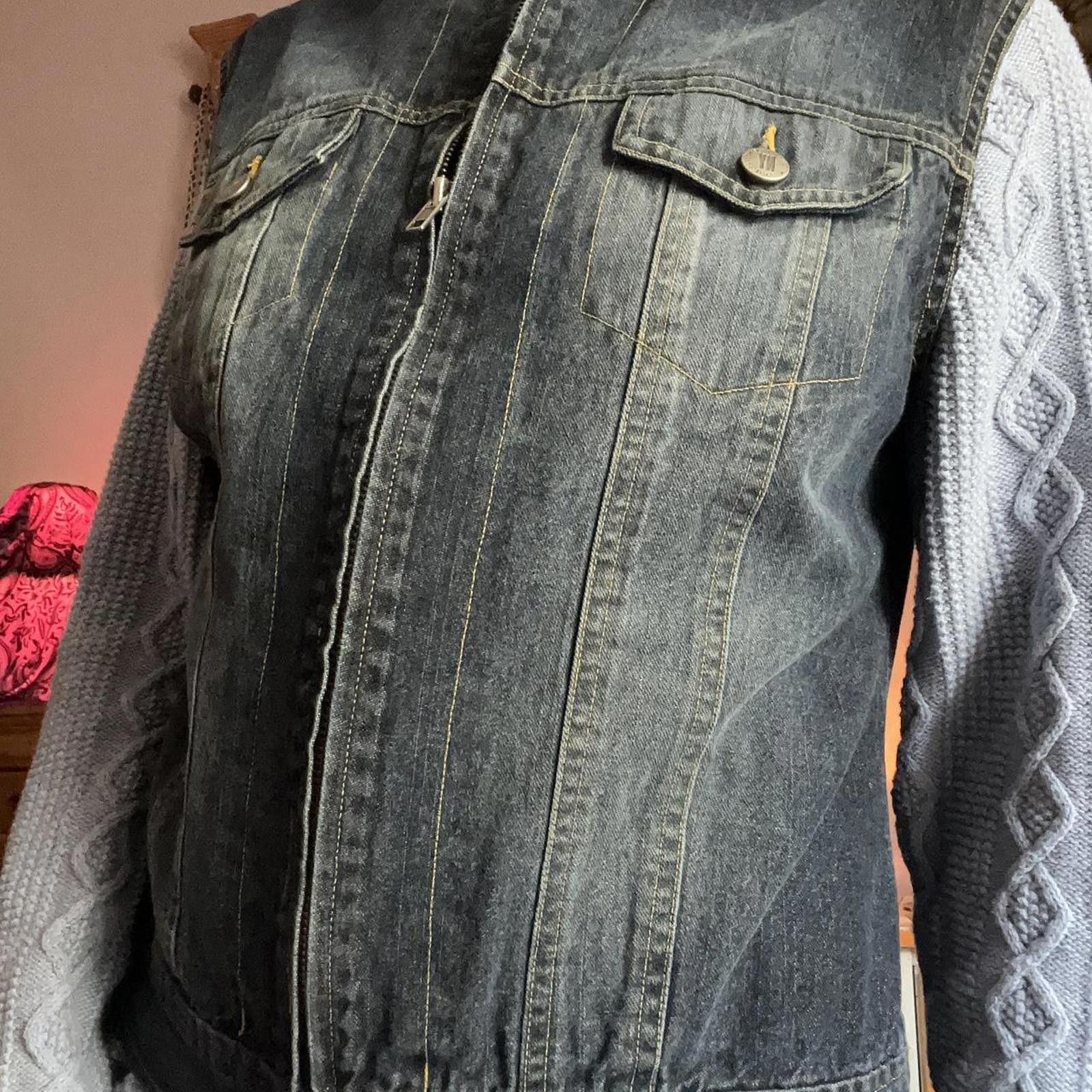 Other Dark denim zip-up jacket with a grunge vibe #grunge Size M / US 6-8 / IT 42-44 - 6 Thumbnail