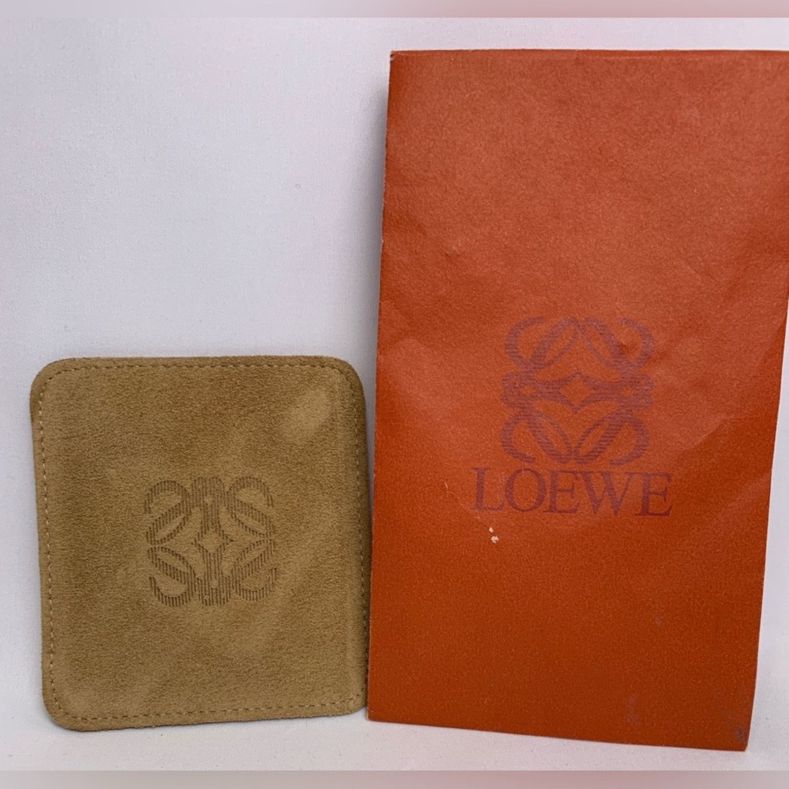 Loewe Loewe Tan Suede coin purse wallet with envelope Size ONE SIZE - 5 Thumbnail