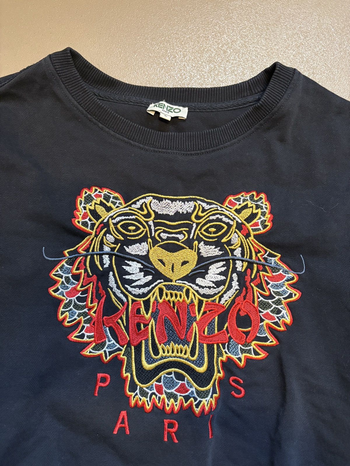 Kenzo Authentic Kenzo Paris Tiger Sweatshirt | Size L | Black Size L / US 10 / IT 46 - 2 Thumbnail