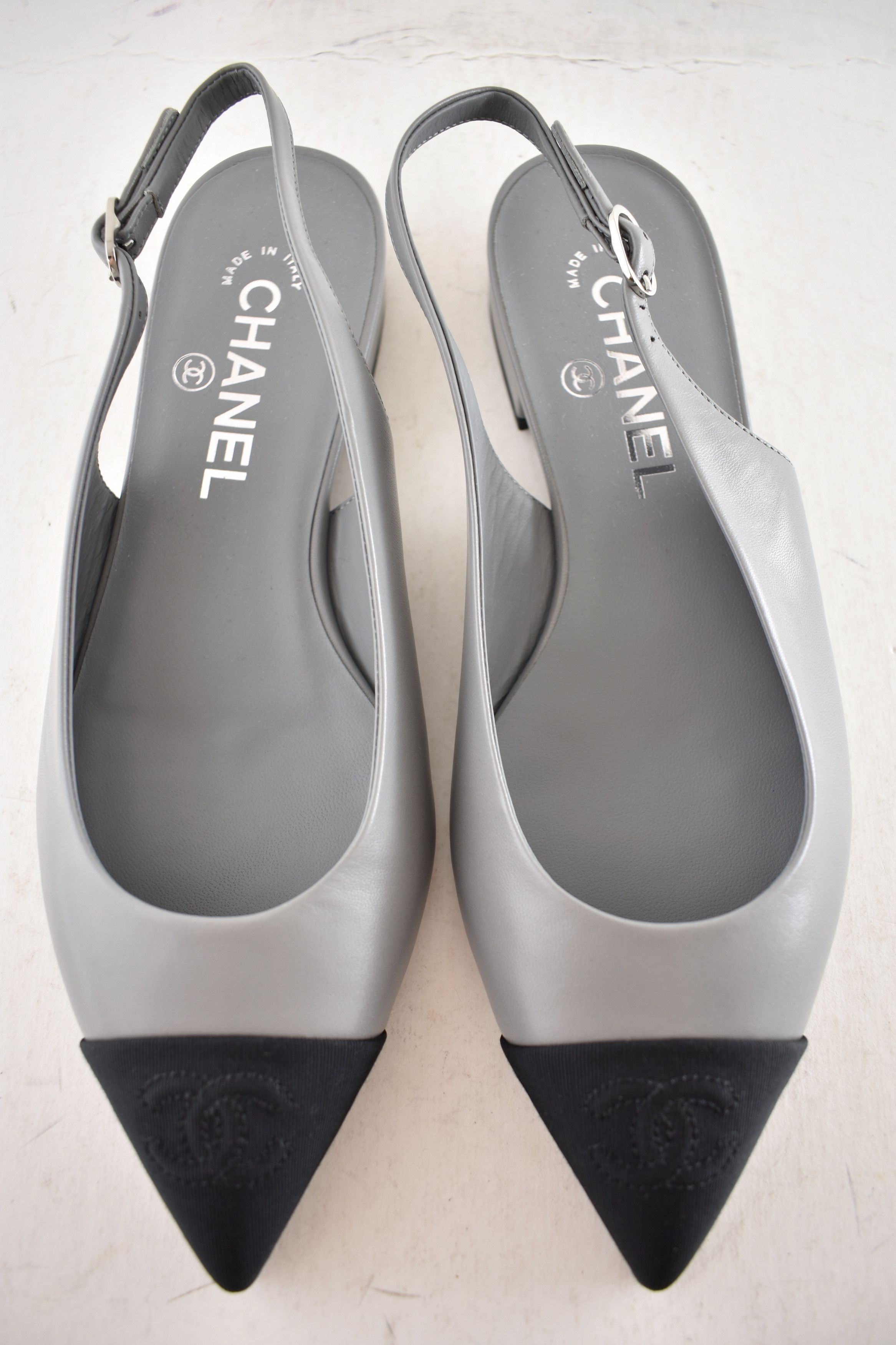 Chanel Chanel 24A Black CC Slingback Pointed Toe Ballet Flat 36c Size US 6 / IT 36 - 12 Thumbnail