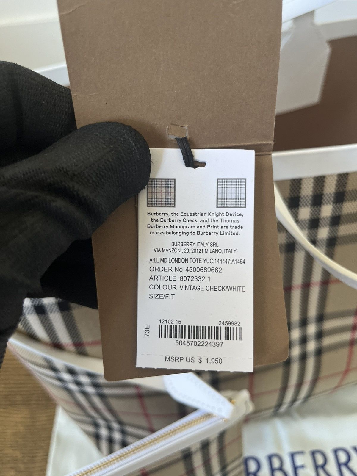 Burberry Burberry Medium London Tote Bag Size ONE SIZE - 17 Thumbnail