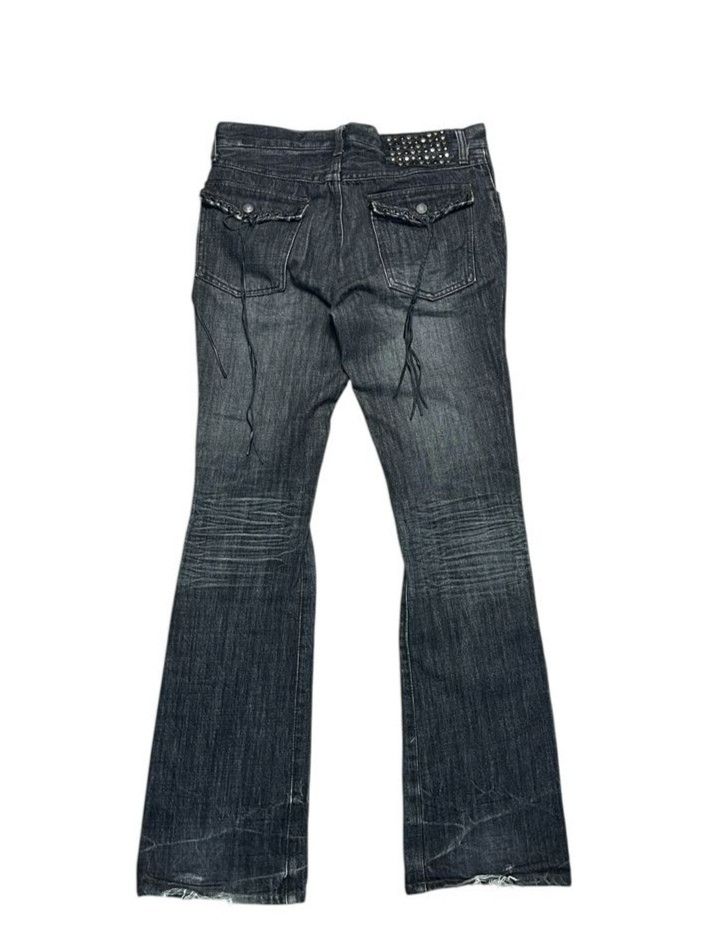 Japanese Brand Vintage Schlussel Rare Denim Flare Pants Size US 32 / EU 48 - 2 Thumbnail