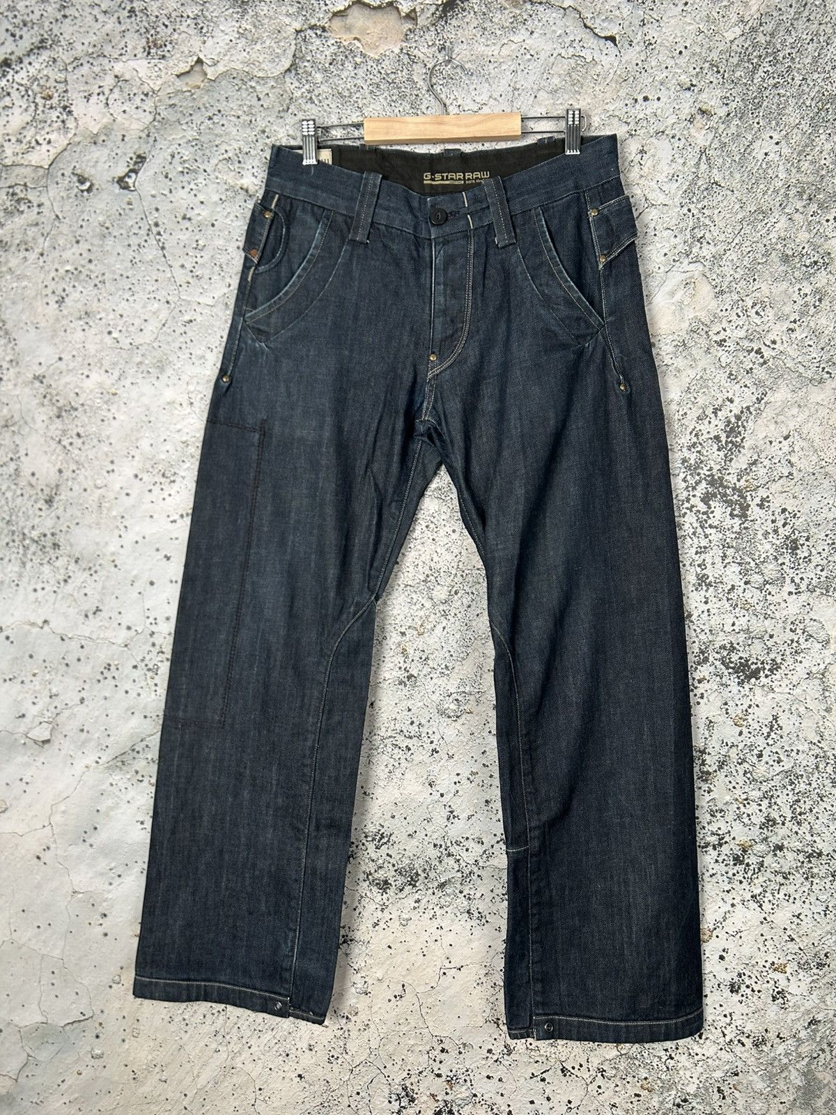 G-Star G-Star Raw Navy Baggy Denim Baggy Rap Hype Skateboarding Size US 30 / EU 46 - 1 Thumbnail