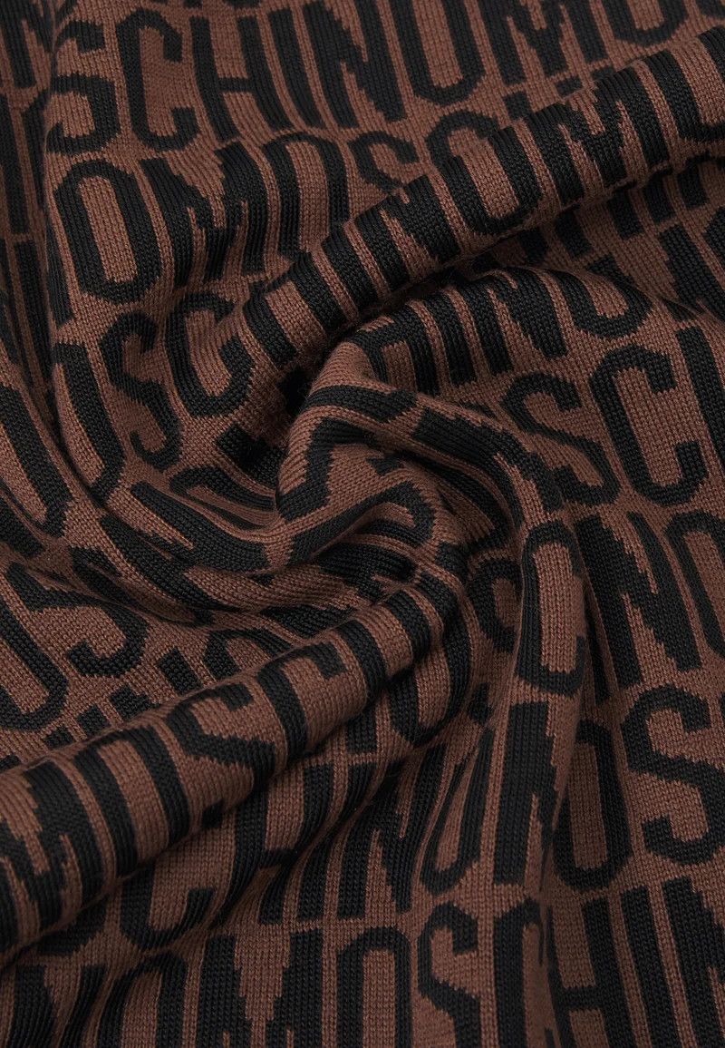 Moschino o1y0225 Size : OS / Logo Scarf in Black/Brown Size ONE SIZE - 2 Thumbnail