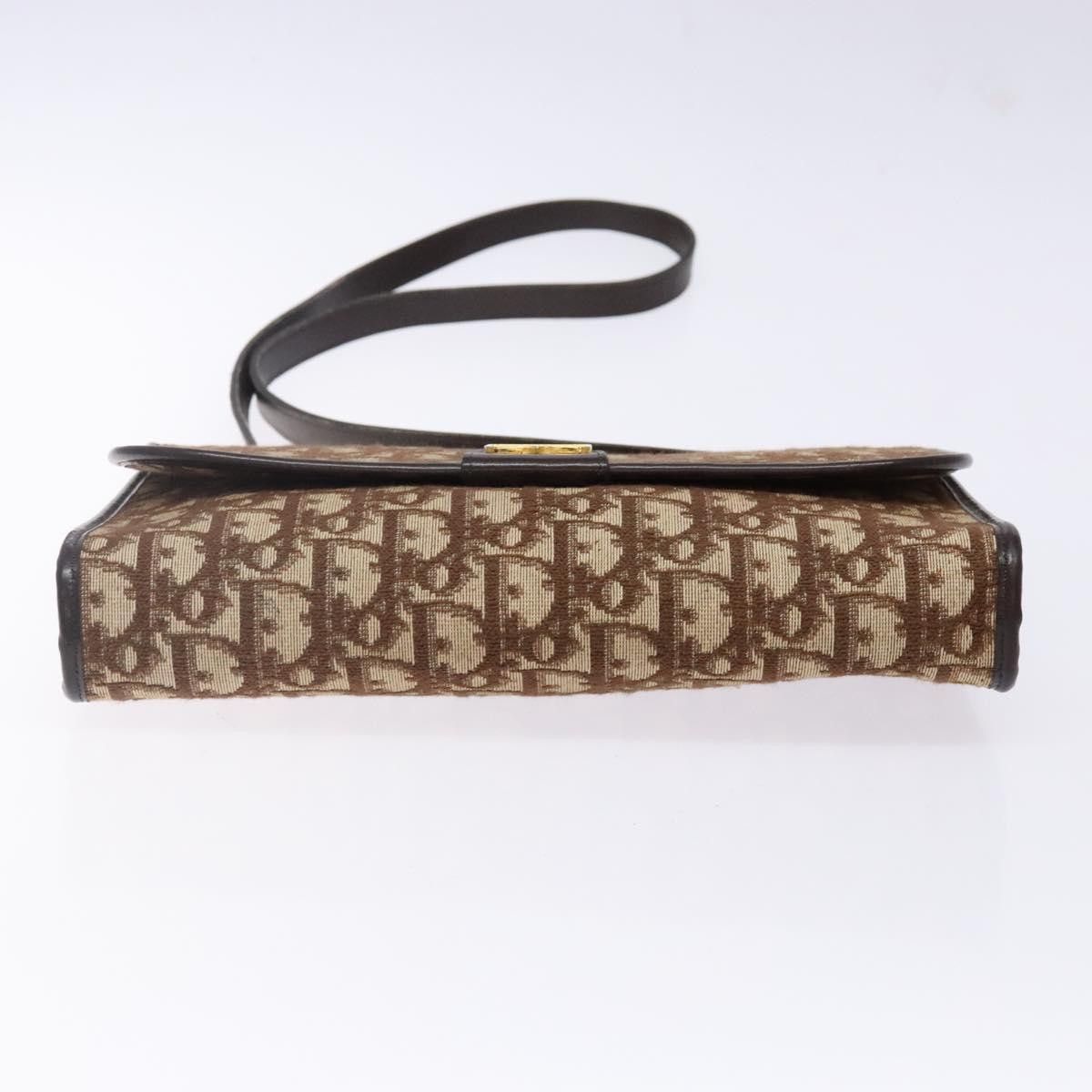 Dior DIOR Trotter Canvas Shoulder Bag Brown Gold Size ONE SIZE - 9 Thumbnail