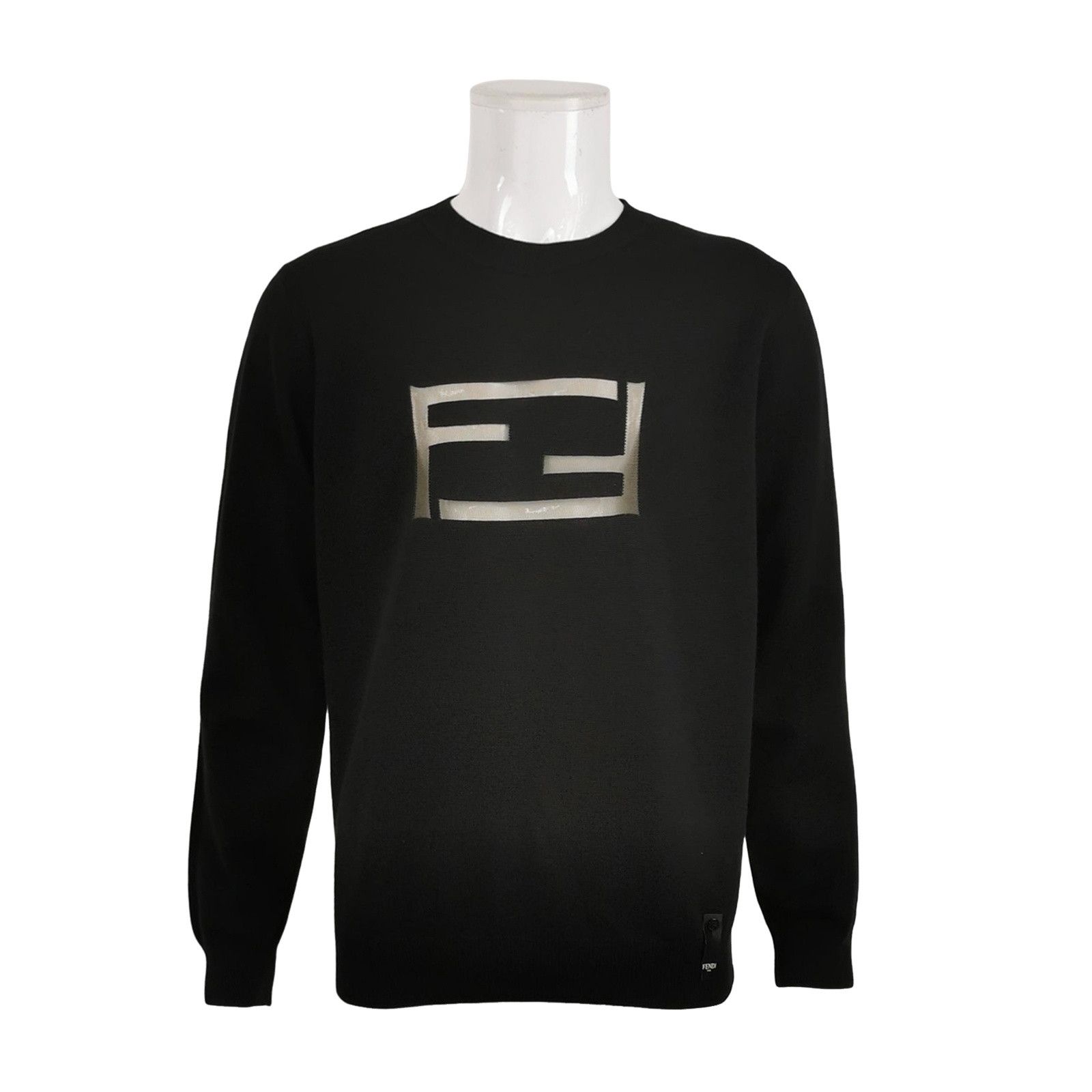 Fendi Fendi FF Logo Wool Blend Crewneck Sweater Size 52 Size US L / EU 52-54 / 3 - 1 Thumbnail