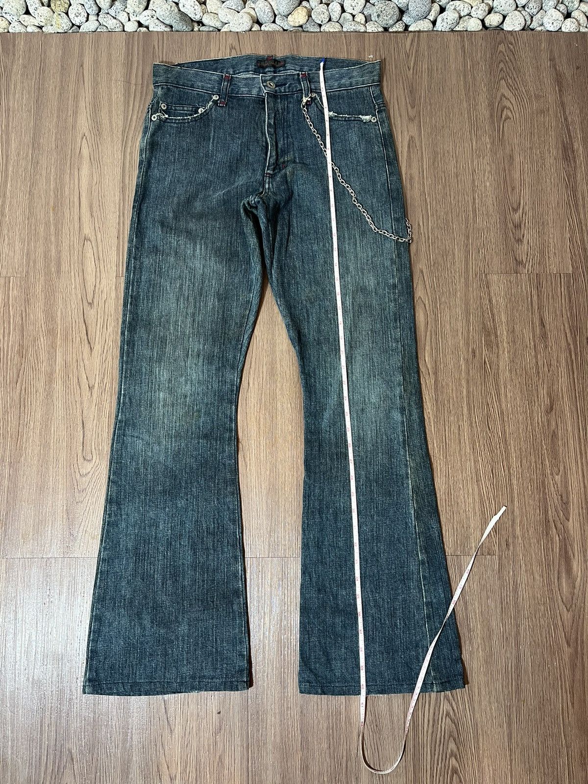 Morgan Homme Morgan Homme rusty washed flare denim Size US 31 - 16 Thumbnail
