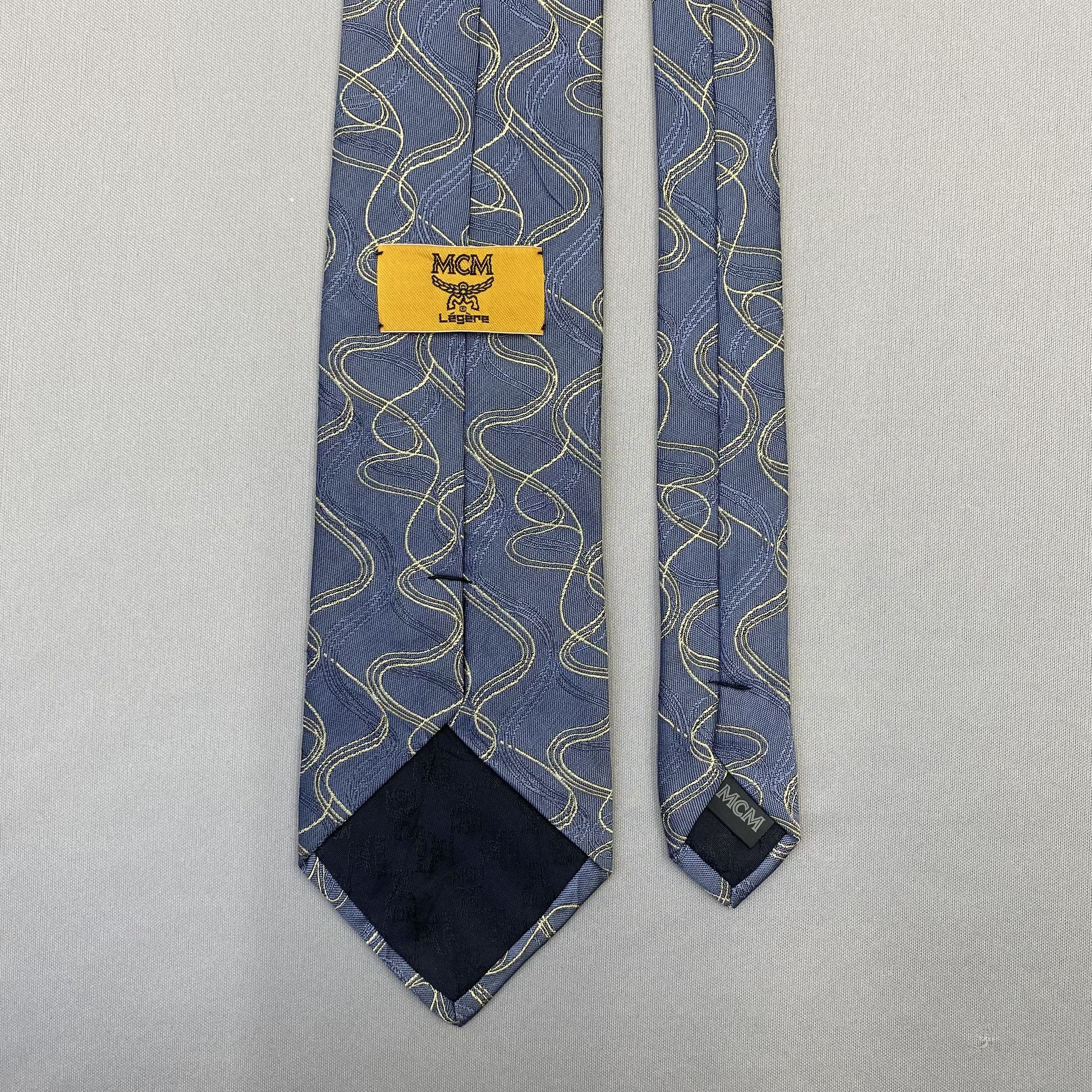 MCM Vintage MCM SILK Necktie Cravate Pure Silk Neck Tie Size ONE SIZE - 6 Thumbnail