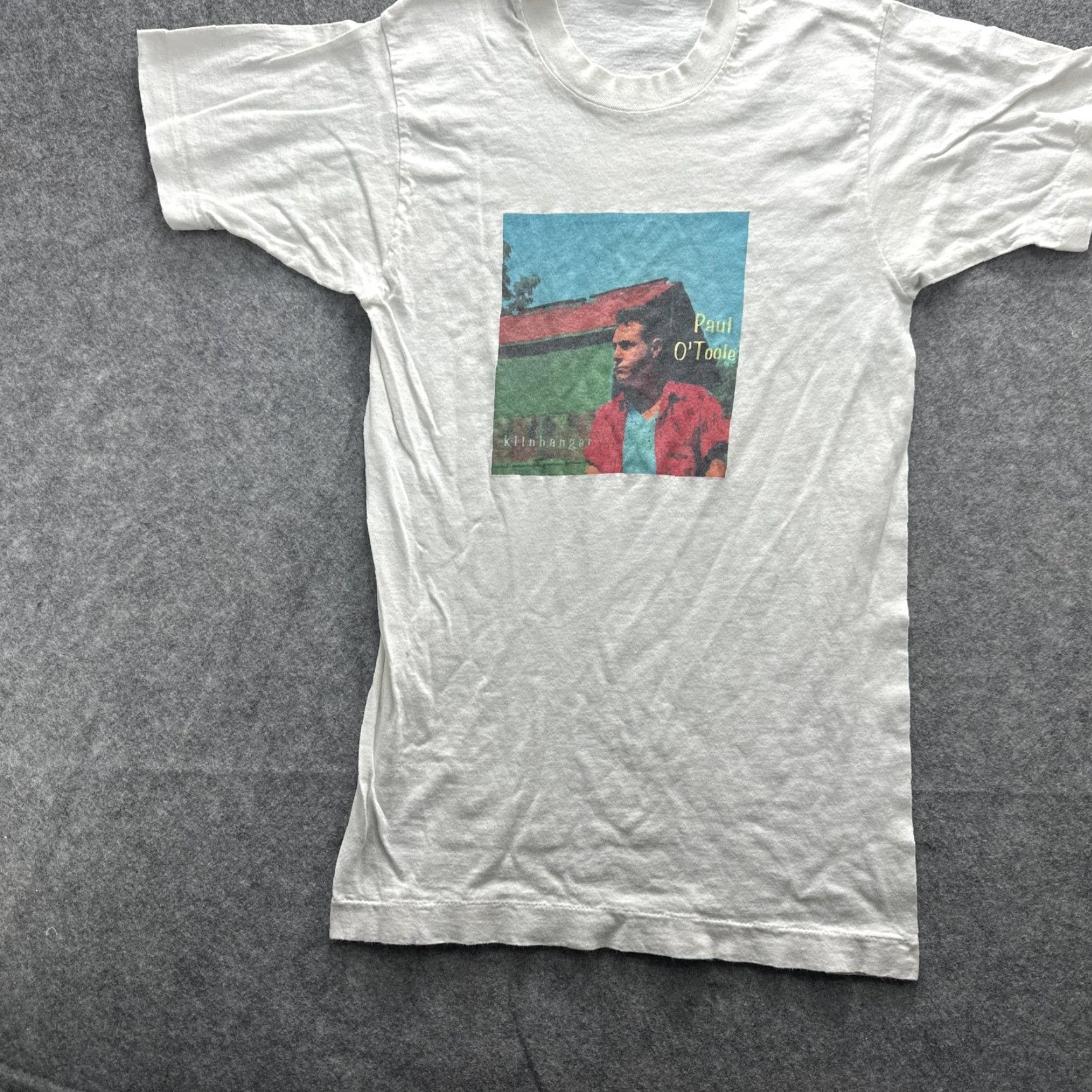 Vintage Paul O'Toole Shirt Mens Small White Graphic Tee Kilnhanger Indie Band Music Size US S / EU 44-46 / 1 - 3 Thumbnail