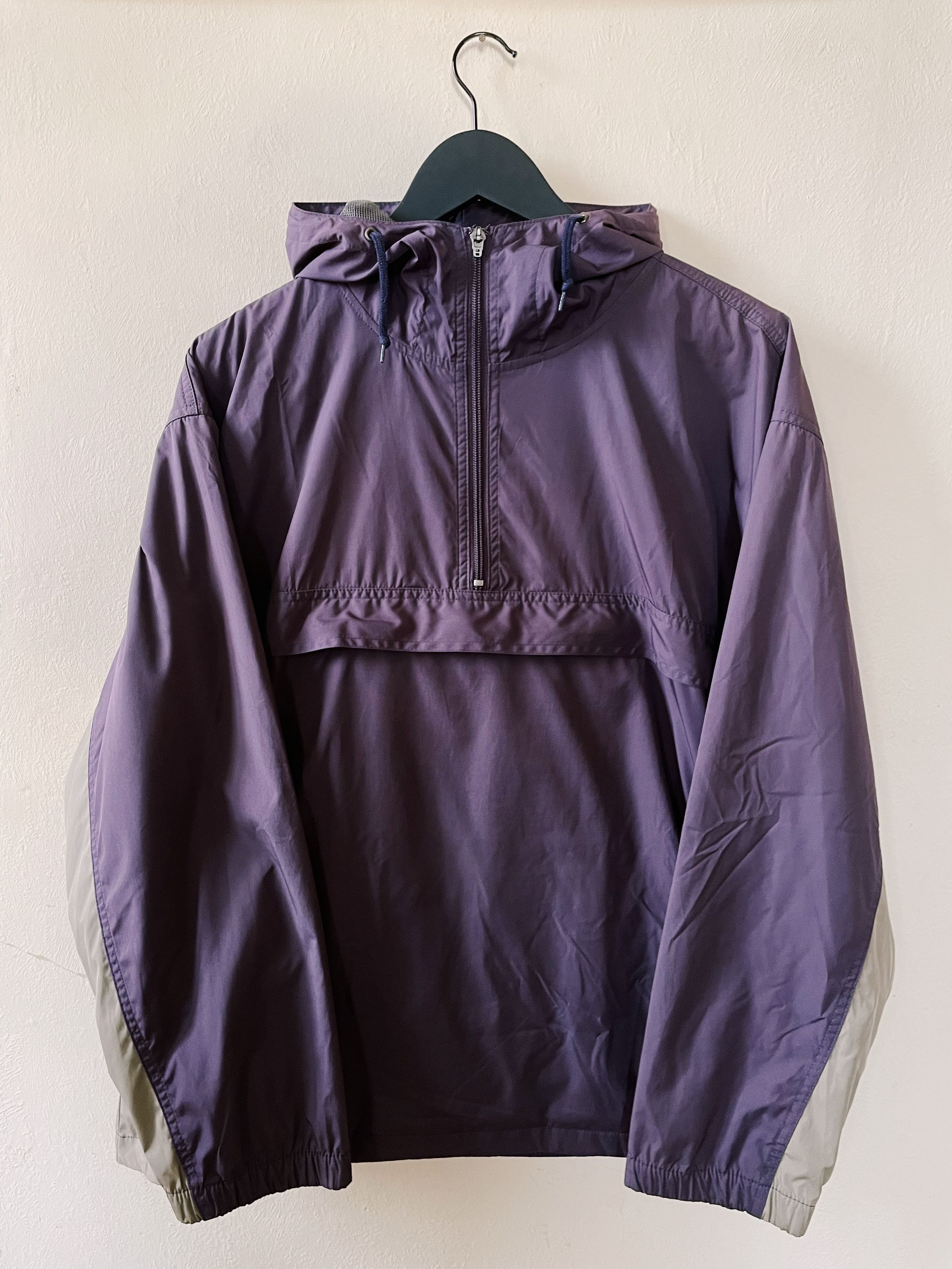 image of Y2K Nike Japan Clima Fit Pullover Hooded Windbreaker in Purple/Silver, Men's (Size XL)