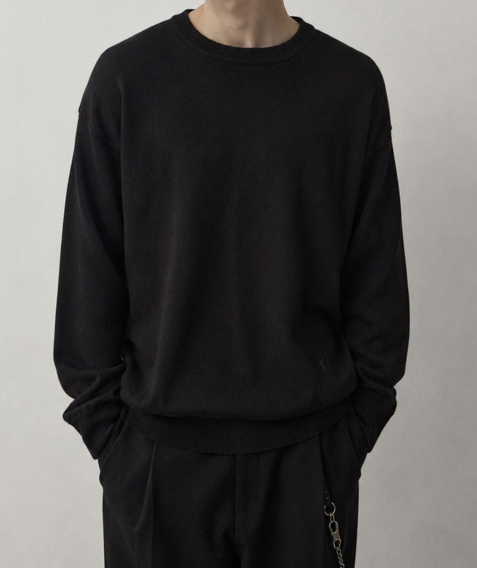 Yves Saint Laurent 🇮🇹Italy Wool YSL Sweater Soft Black Sweatshirt Light Vintage Size US M / EU 48-50 / 2 - 4 Thumbnail