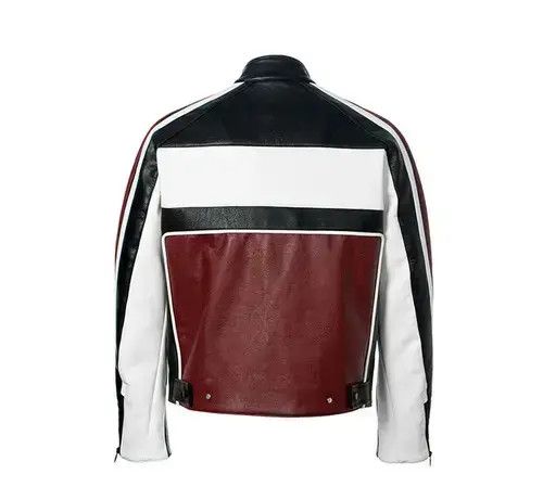 VIBE Vintage Style Red Patchwork Leather Jacket Size US L / EU 52-54 / 3 - 3 Thumbnail