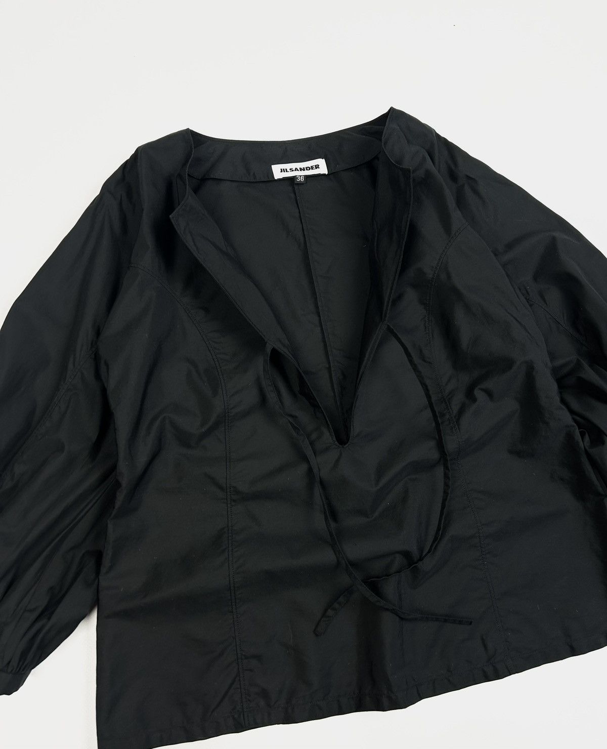 Jil Sander Rare JIL SANDER Blouse Black Top Avant Garde Size S Size S / US 4 / IT 40 - 8 Thumbnail
