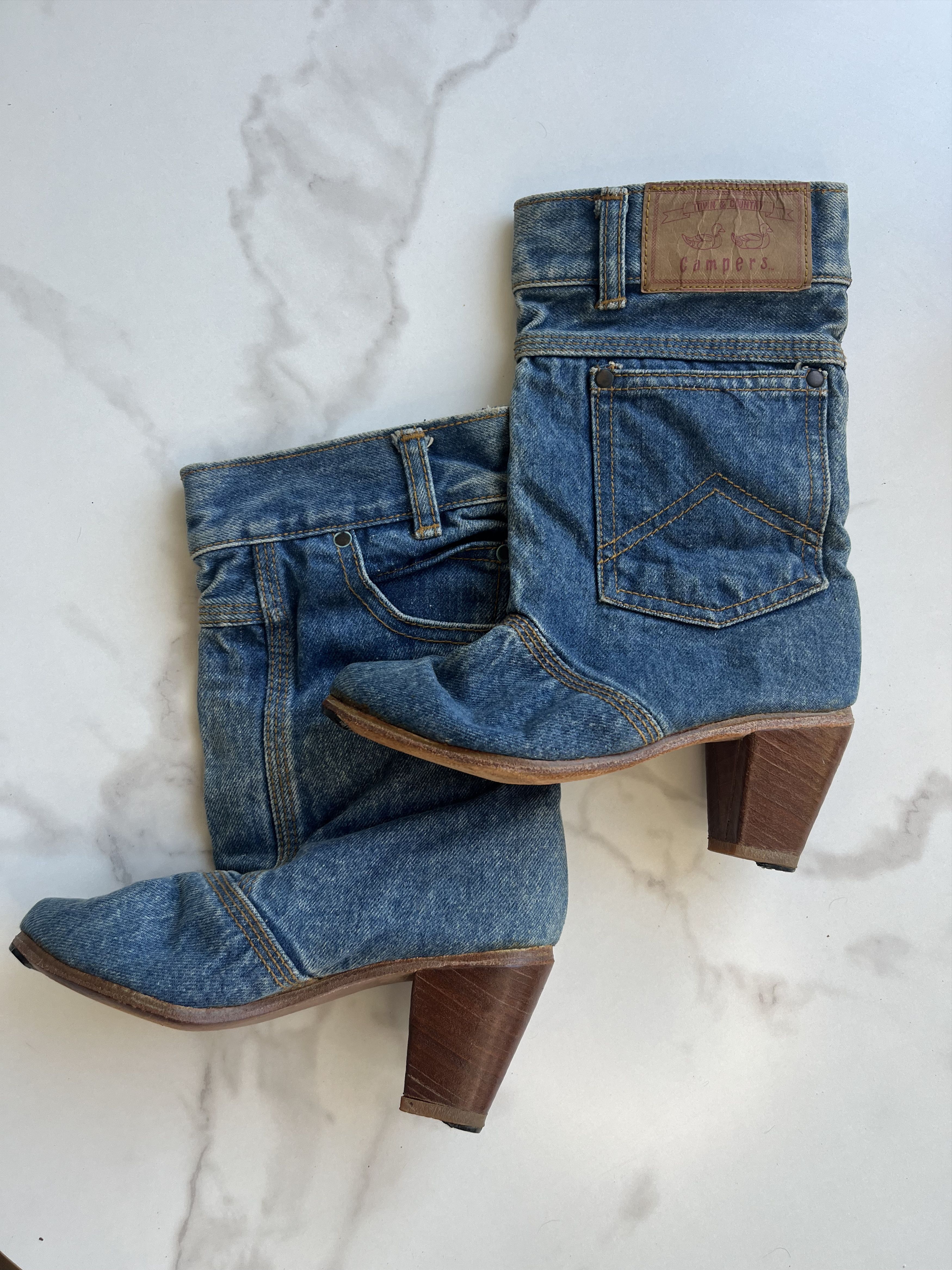 Other 80S DENIM BOOTS Size US 6.5 / IT 36.5 - 3 Thumbnail