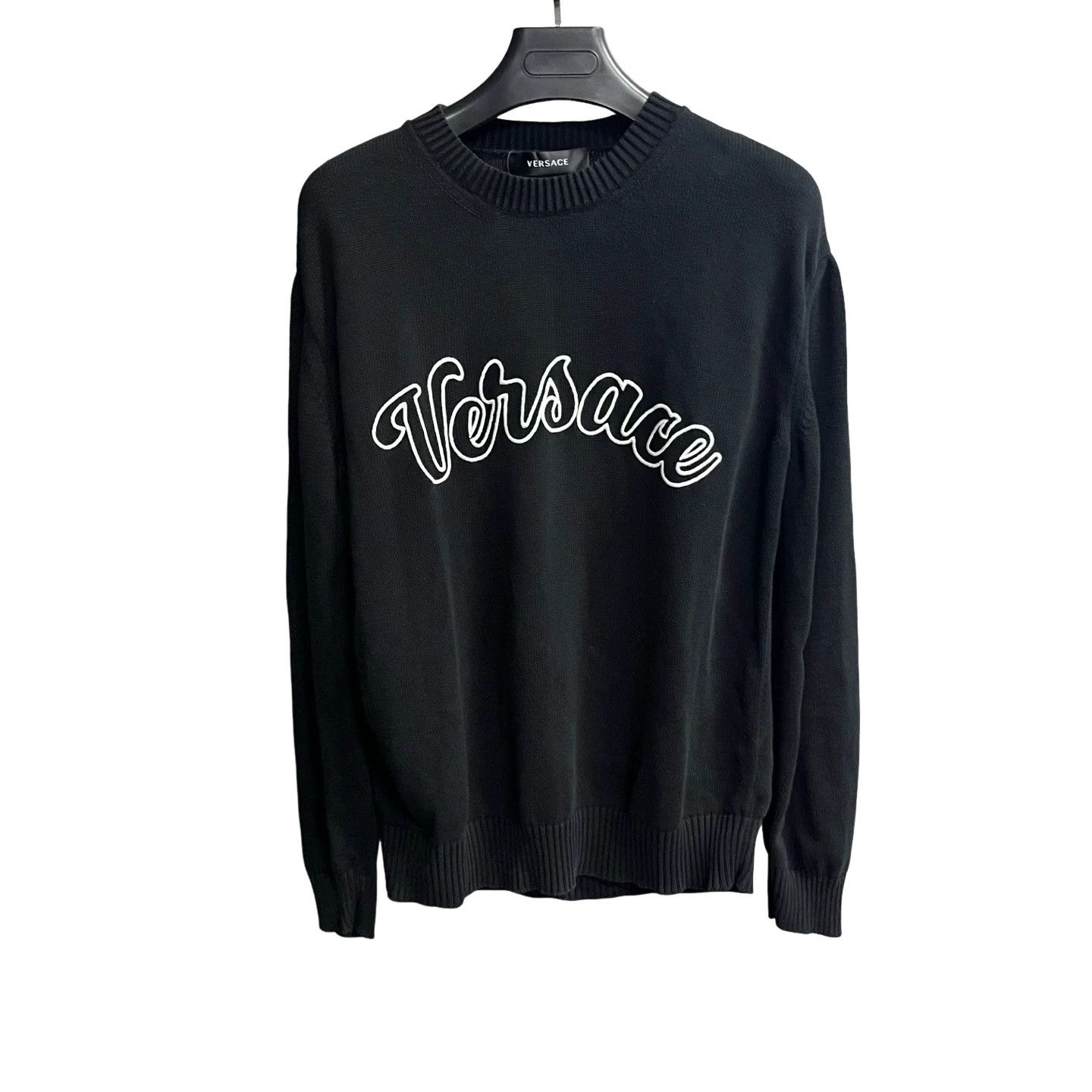 Versace Versace Script Logo Knit Sweater Size 52 Size US L / EU 52-54 / 3 - 1 Thumbnail