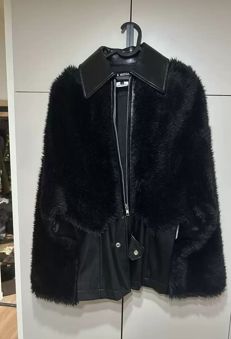 junya watanabe Cloak style synthetic fur jacket