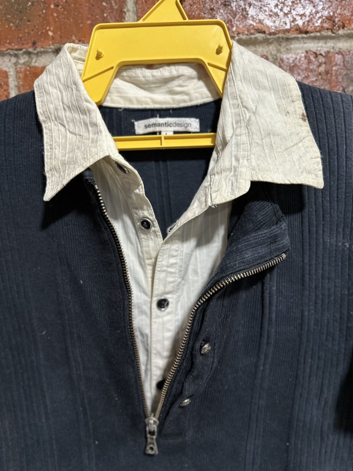 semanticdesign Vintage SemanticDesign Polo Zipper Faded Tee Size M / US 6-8 / IT 42-44 - 2 Thumbnail