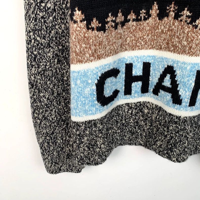 Chanel Chanel Ski series 24 color-blocked logo letter inlaid cashm Size S / US 4 / IT 40 - 5 Thumbnail