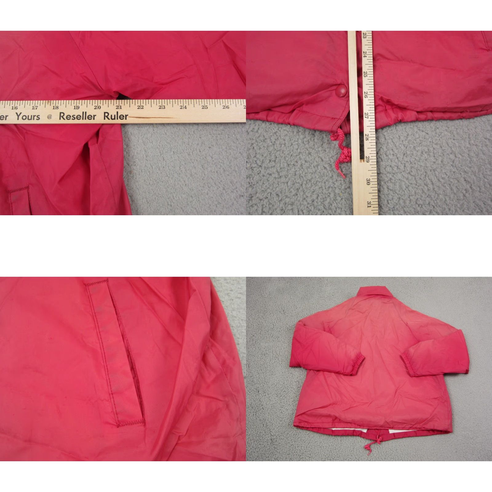 Coach VINTAGE Rock Creek Bomber Jacket Womens L Pink Satin 90s 80s USA Size L / US 10 / IT 46 - 8 Thumbnail