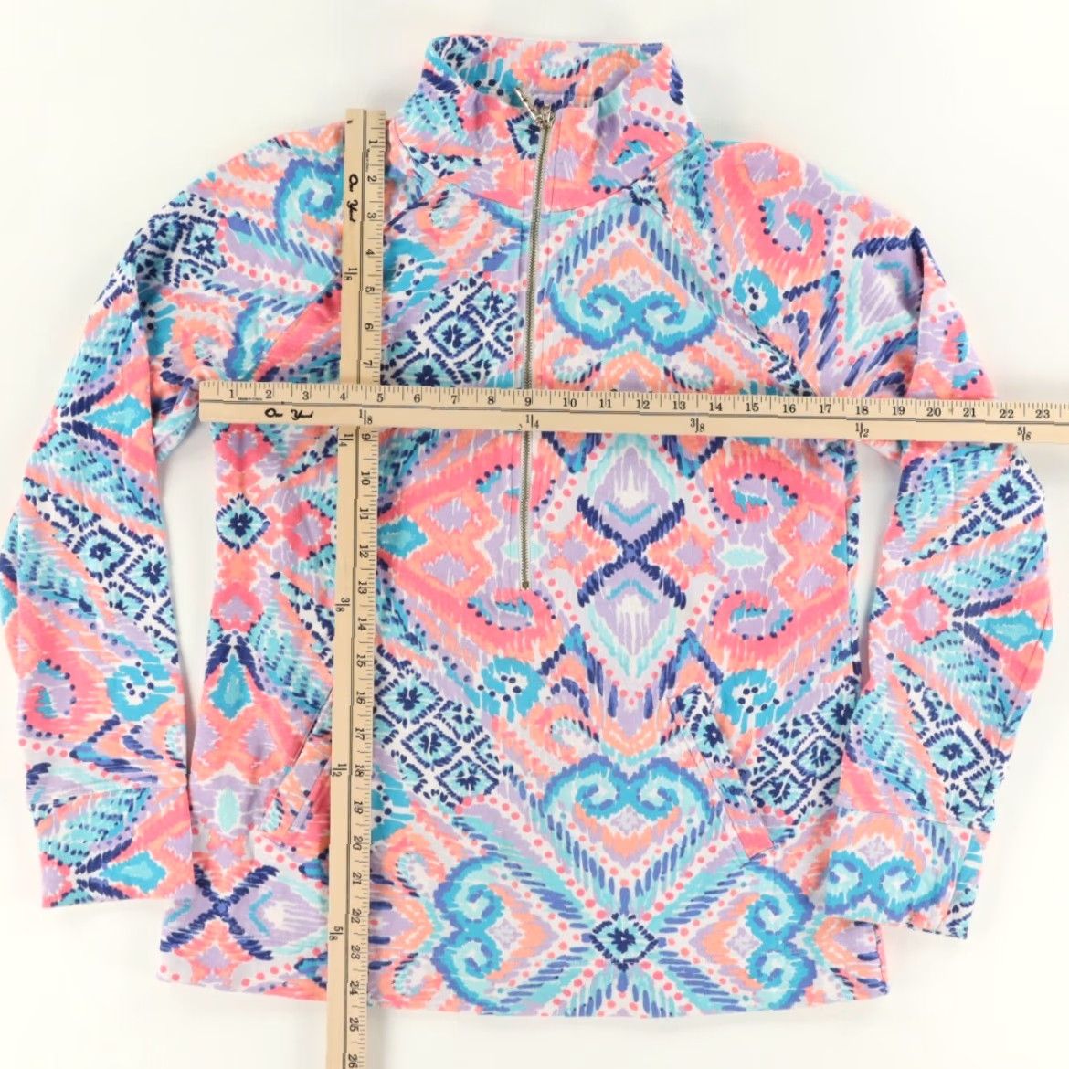 Lilly Pulitzer Lilly Pulitzer Skipper Popover Solar Opposite Stretch All Over Print Mock Long Sleeve Sweater Women's M Size M / US 6-8 / IT 42-44 - 3 Thumbnail
