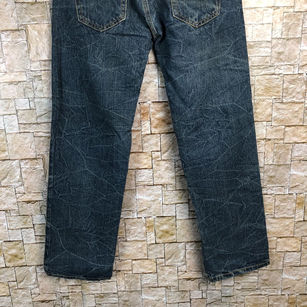 Japanese Brand Le John Blue Double Waist Denim Pants #A159 Size US 26 / EU 42 - 17 Thumbnail