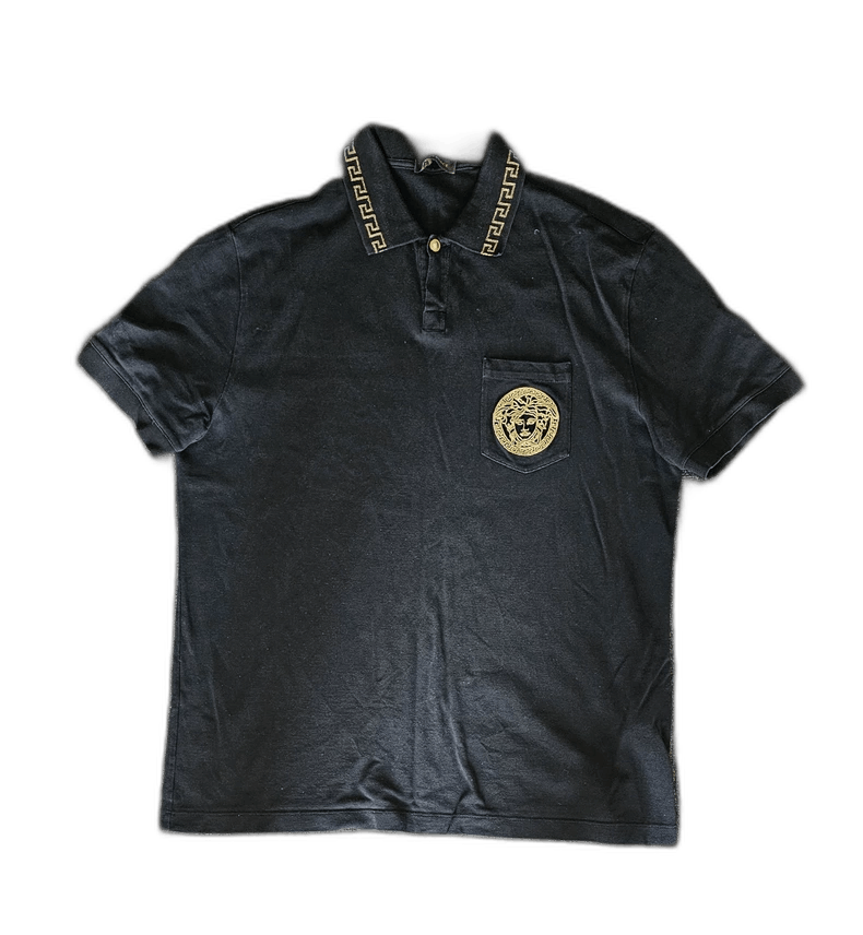 Versace Versace Short Sleeve Polo Shirt Black Size US L / EU 52-54 / 3 - 1 Thumbnail
