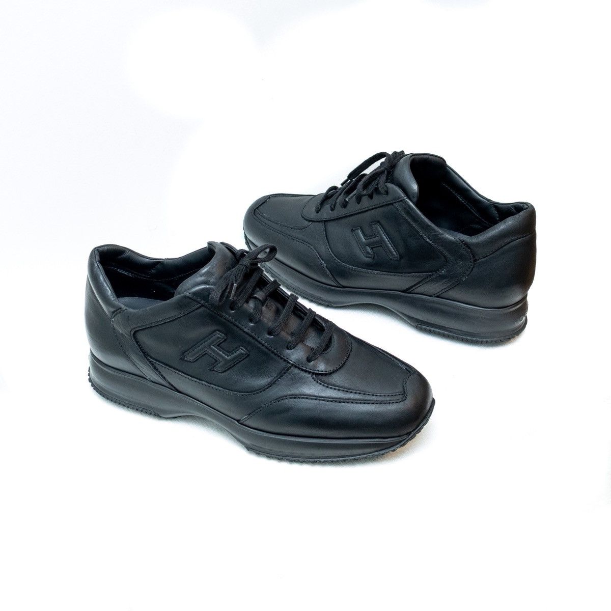 Hogan Hogan Interactive Men’s Black Leather Sneakers – Size US 10 Size US 10 / EU 43 - 2 Thumbnail