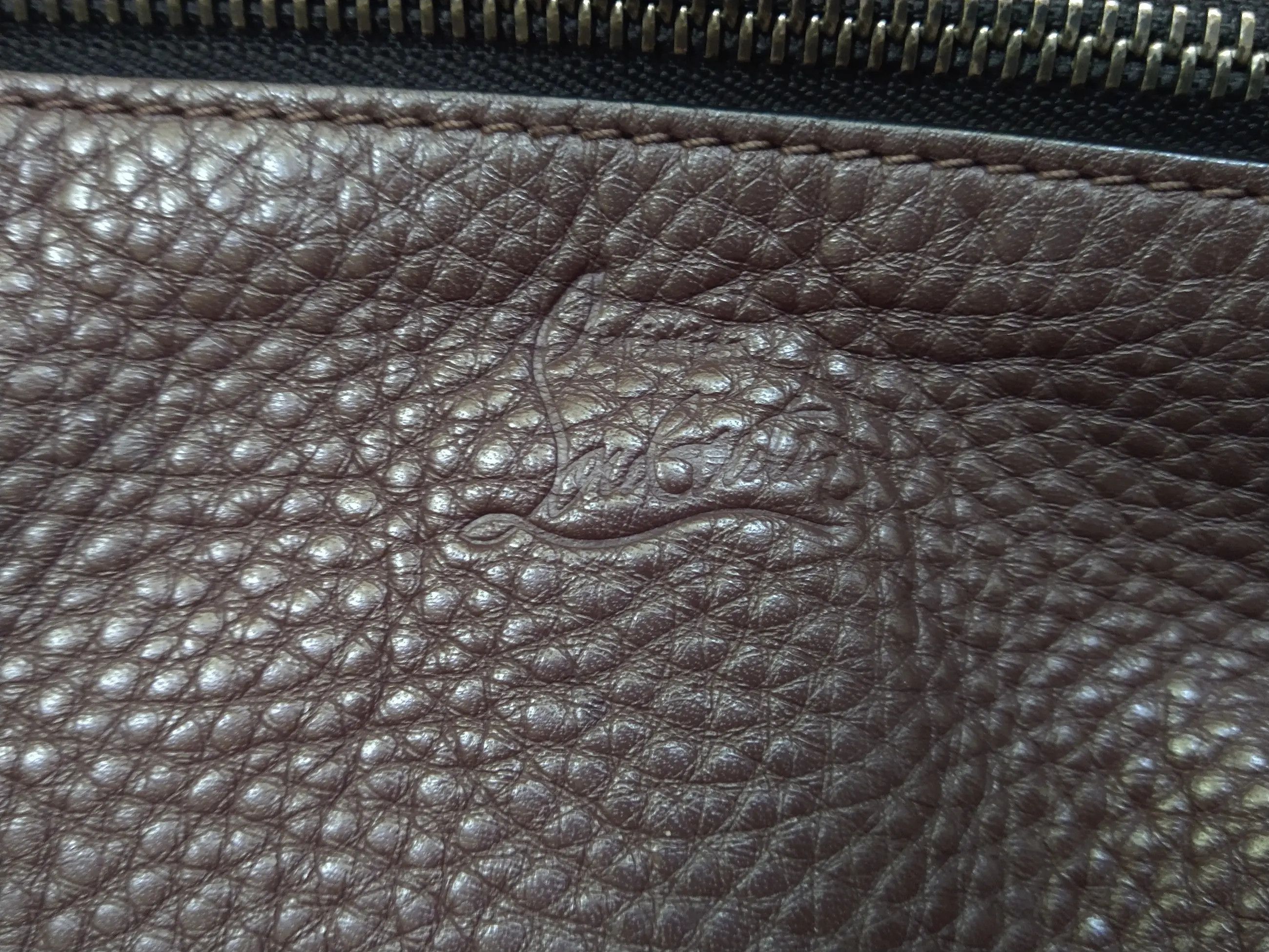 Christian Louboutin Christian Louboutin Aliosha Backpack Brown Pebbled Leather Size ONE SIZE - 7 Thumbnail