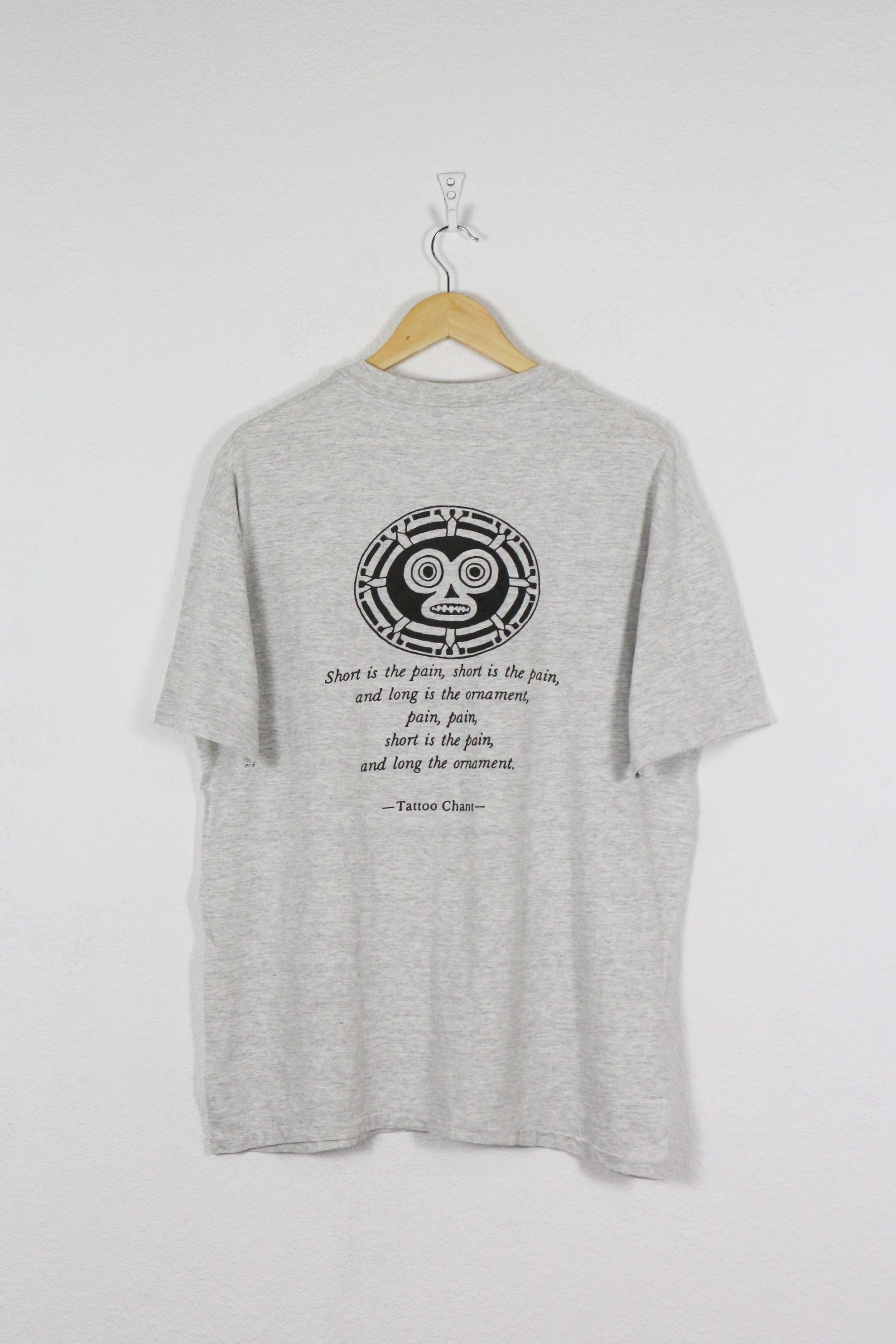 Vintage Vintage African Tattoo Chant Retro Tee T-shirt USA Made 90s Size US XL / EU 56 / 4 - 7 Thumbnail