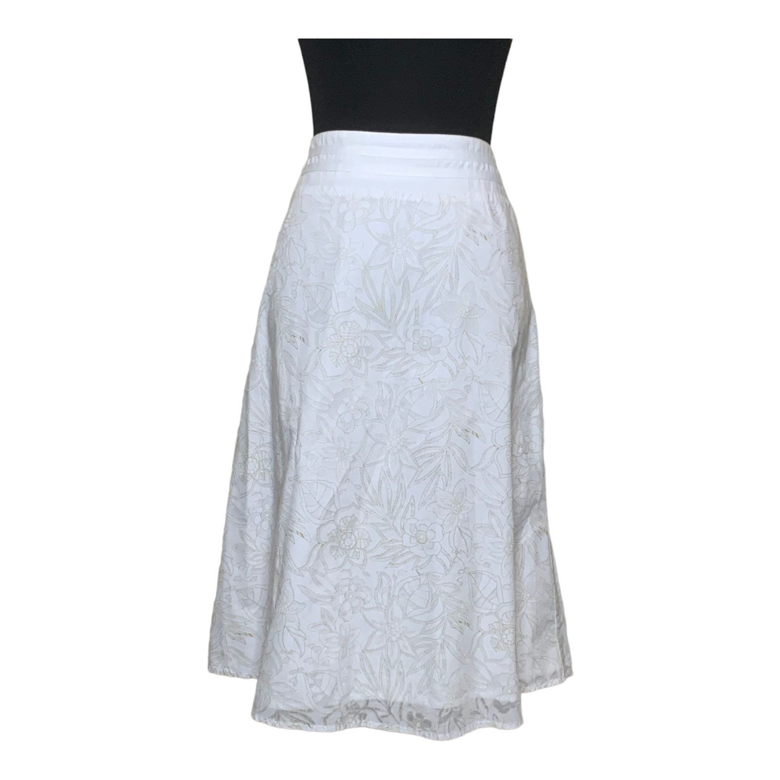 Croft & Barrow Croft & Barrow floral A lined lined midi skirt size size 12 Size 34" / US 12 / IT 48 - 7 Thumbnail
