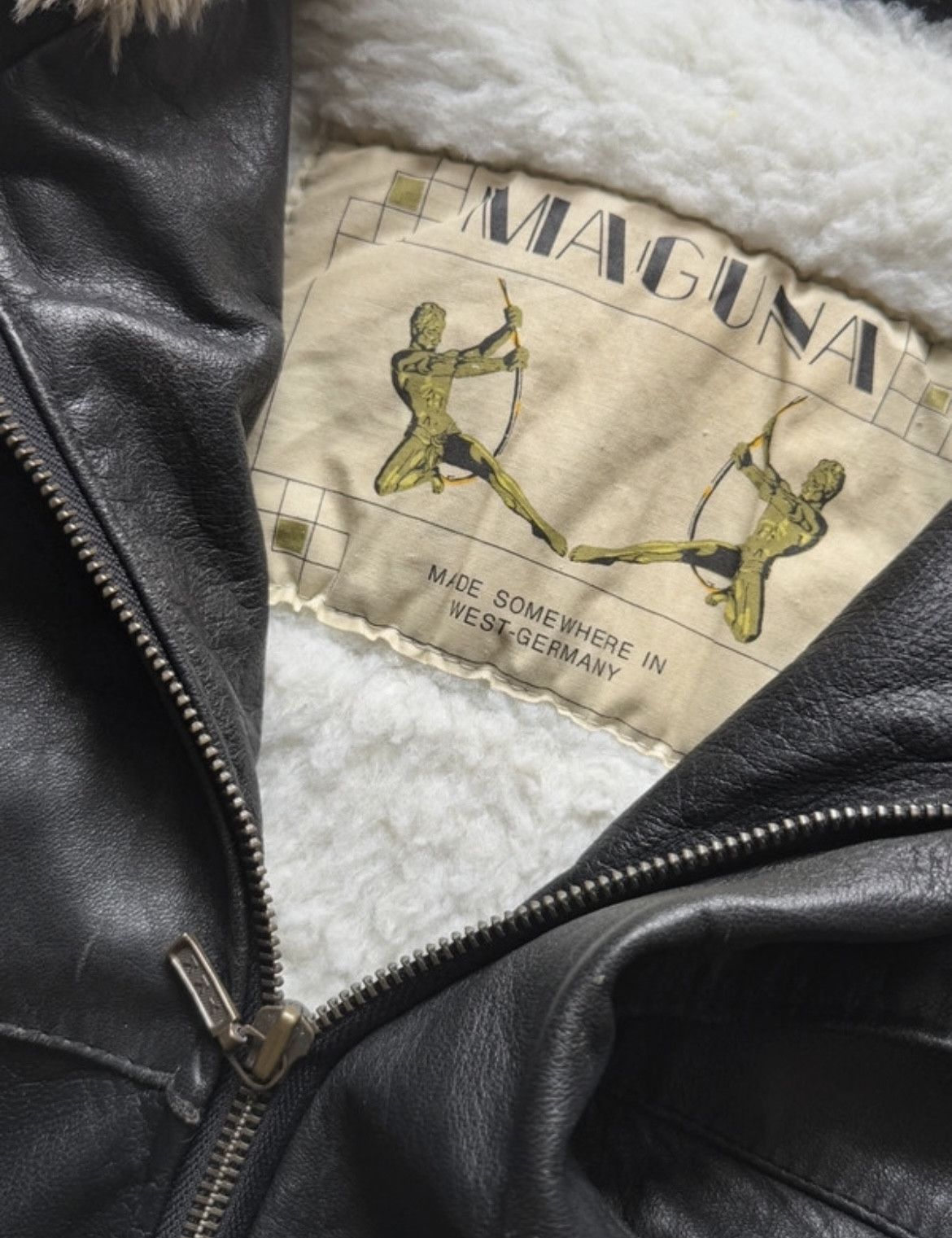 Vintage vintage german leather jacket Size US XL / EU 56 / 4 - 9 Thumbnail