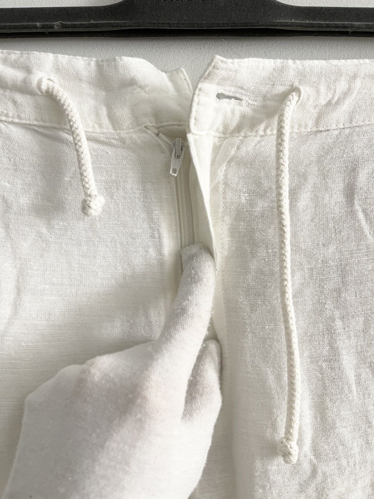 Designer STEAL! Zara Drawstrings White Leisure Pants Size US 36 / EU 52 - 3 Thumbnail