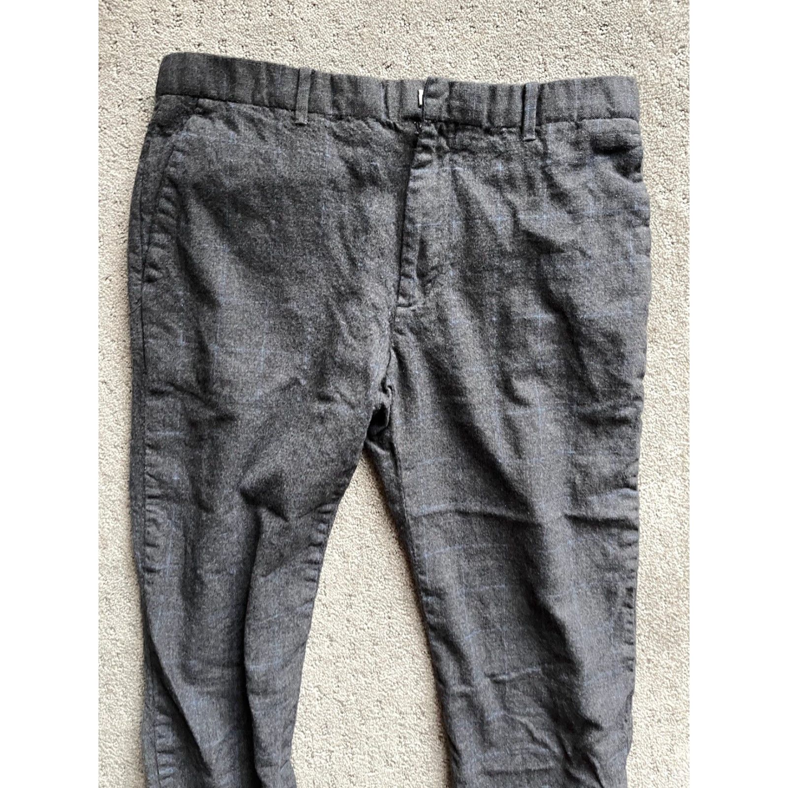 Banana Republic Banana Republic Slim Fit Dress Pants 32x27 Gray Wool Flat Front Business Casual Mens Size US 32 / EU 48 - 2 Thumbnail