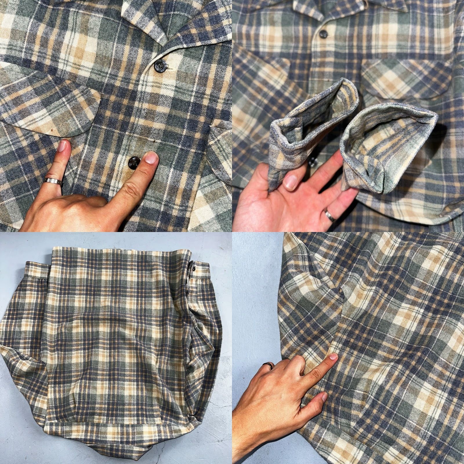 Pendleton VINTAGE Pendleton Men’s Board Shirt Flannel 100% Wool Plaid 1970s Casual Size M Grey Size US M / EU 48-50 / 2 - 8 Thumbnail