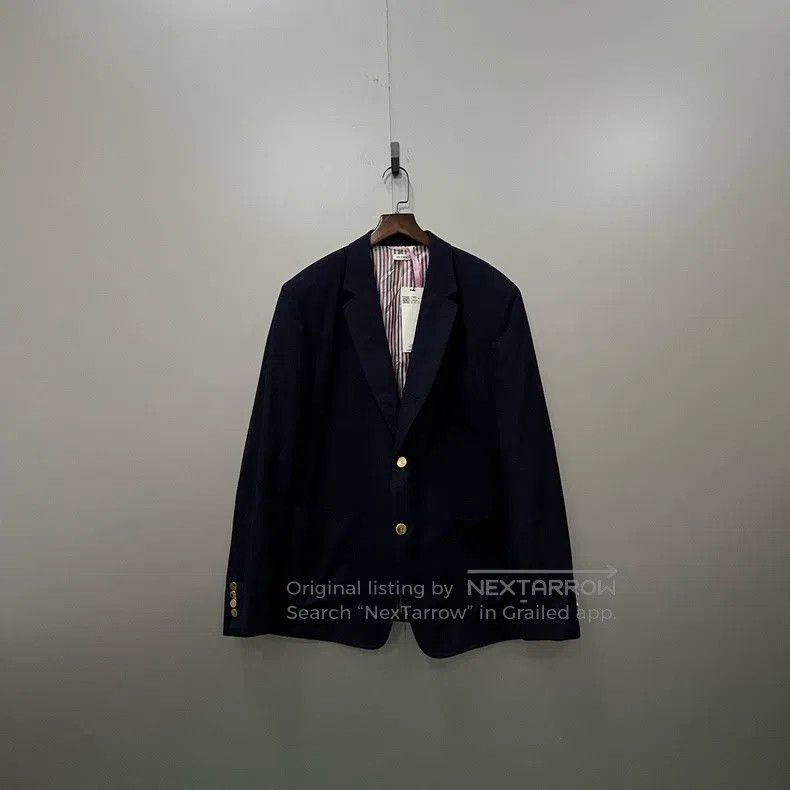 Thom Browne Thom Browne Navy Blue Whale Embroidered Jacket Size US XL / EU 56 / 4 - 1 Thumbnail