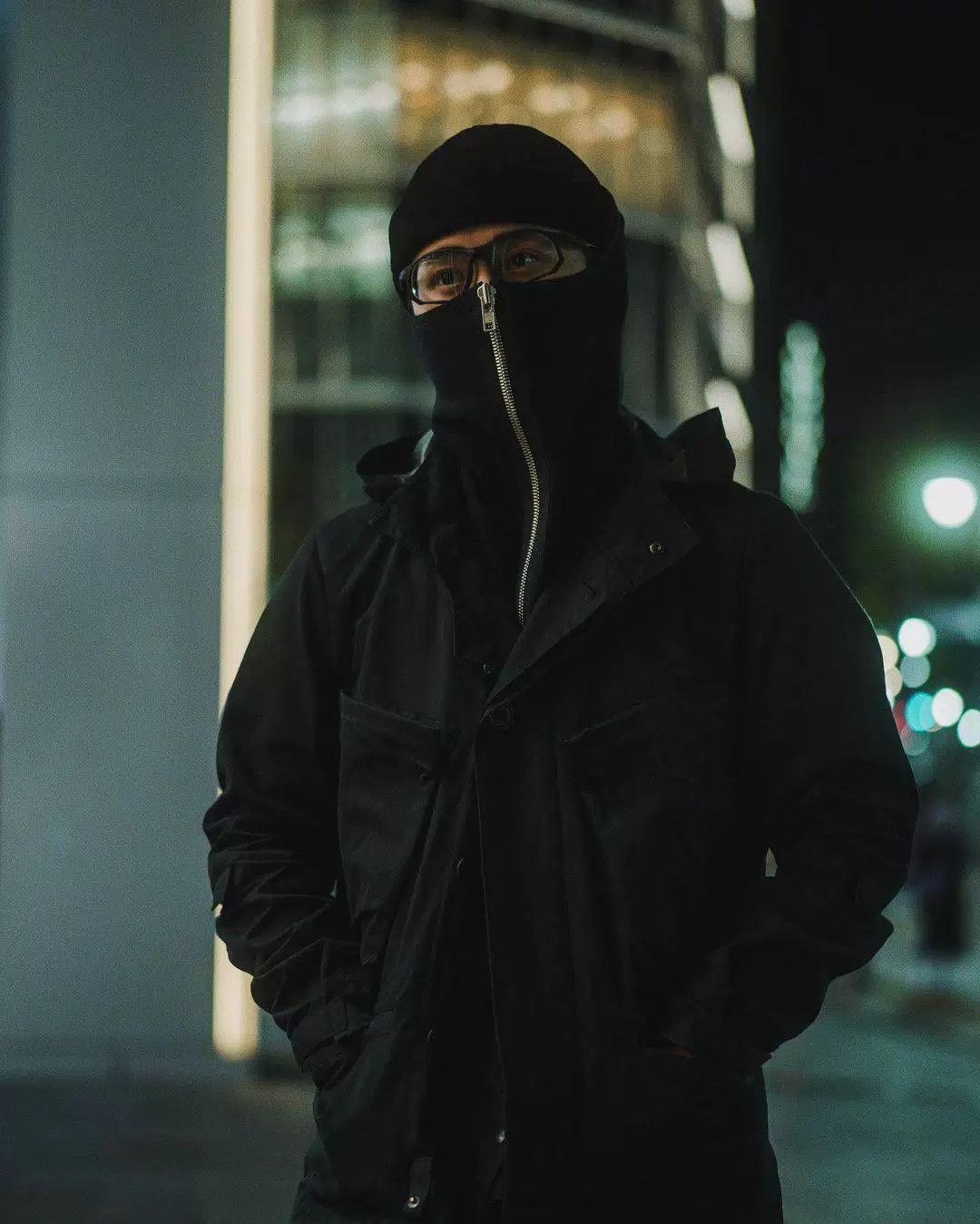 Acronym acronym ng4 ps neck gaiter black green Size ONE SIZE - 1 Thumbnail