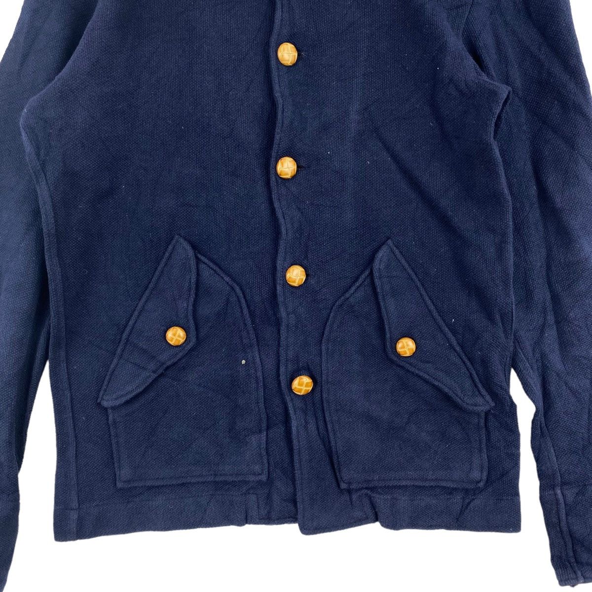 Japanese Brand × Takeo Kikuchi × Vintage Vintage TK Takeo Kikuchi Japanese Brand Button Up Navy Coat Size US S / EU 44-46 / 1 - 3 Thumbnail