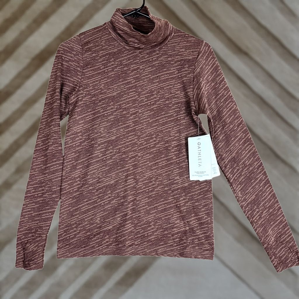Athleta Athleta Turtleneck Brown Flurry Seamless Long Sleeve Super Stretch Medium Womens Size M / US 6-8 / IT 42-44 - 1 Thumbnail