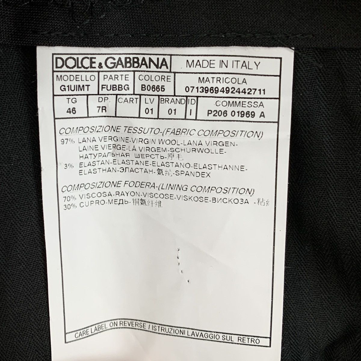 Dolce & Gabbana Dolce Gabbana Black Purple Wool Casual Suit Trousers K26WX Size US 32 / EU 48 - 6 Thumbnail