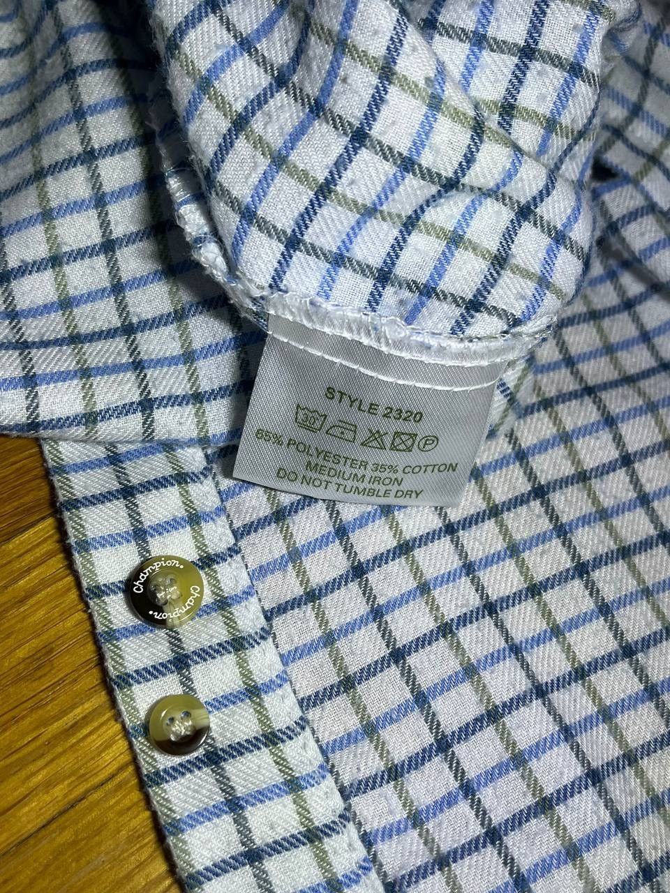 Champion Vintage checked Champion basic long sleeve shirt Size US L / EU 52-54 / 3 - 6 Thumbnail