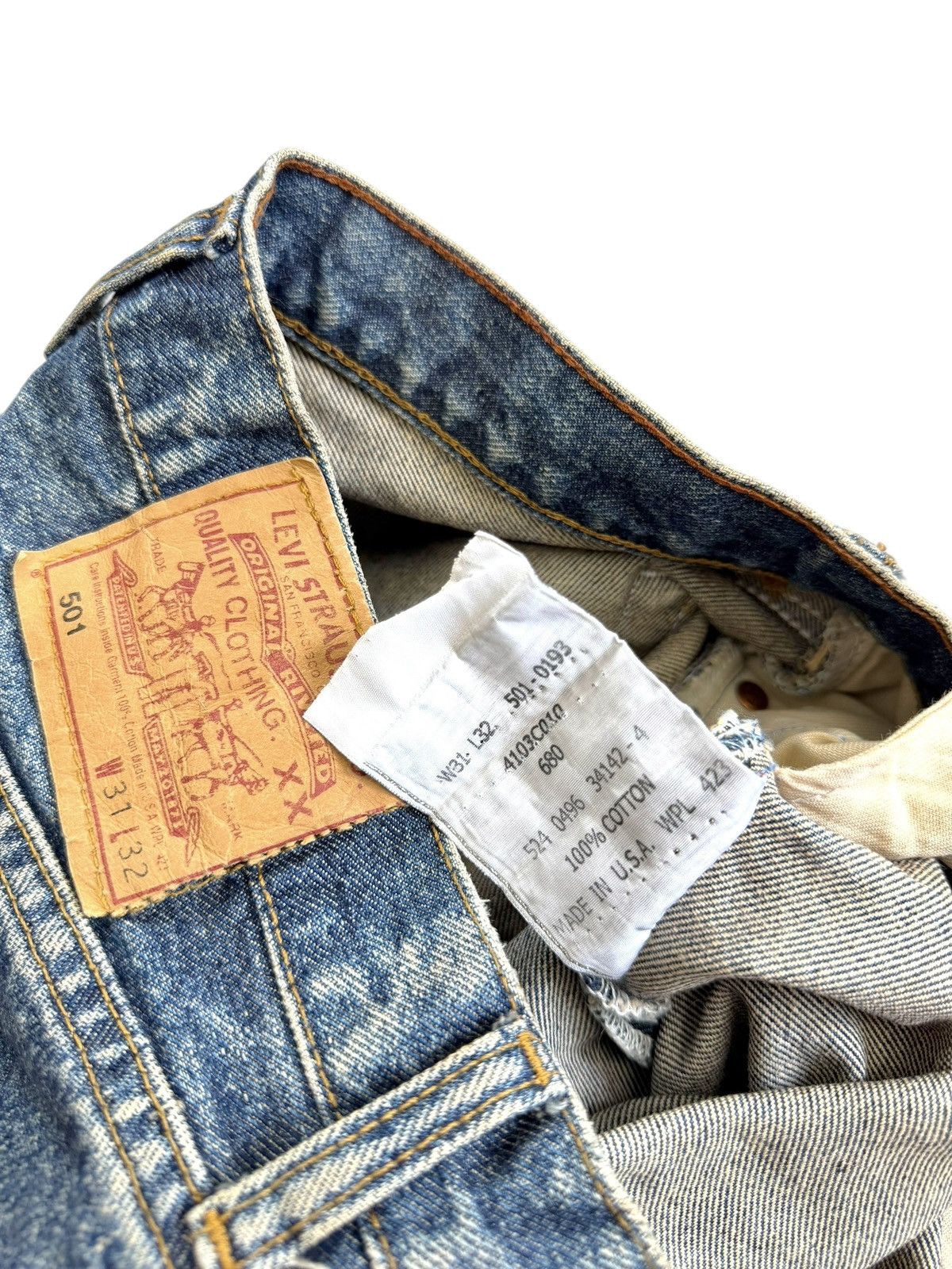 Levi's Vintage Levis 501 Usa Flared Bootcut Heavy denim jeans pants Size 31" - 7 Thumbnail
