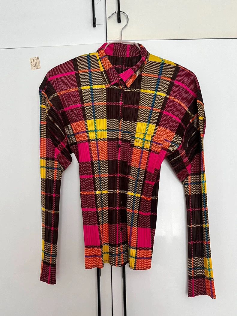 Issey Miyake issey miyake size:3 Checked shirt top 2505-Nextarrow Size US XXS / EU 40 - 1 Thumbnail