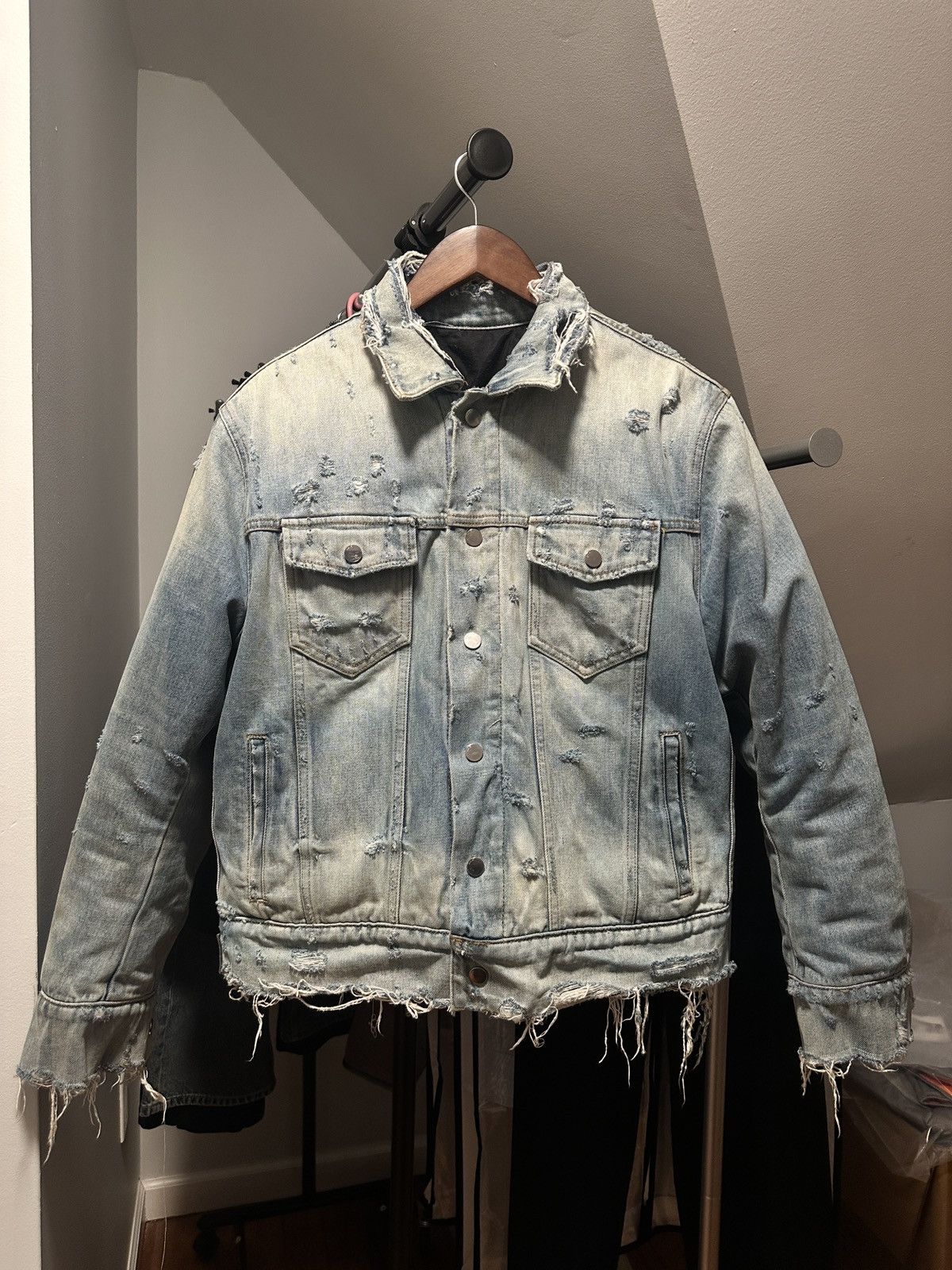 Amiri Amiri Reversible Denim Bomber Jacket Size US L / EU 52-54 / 3 - 3 Thumbnail